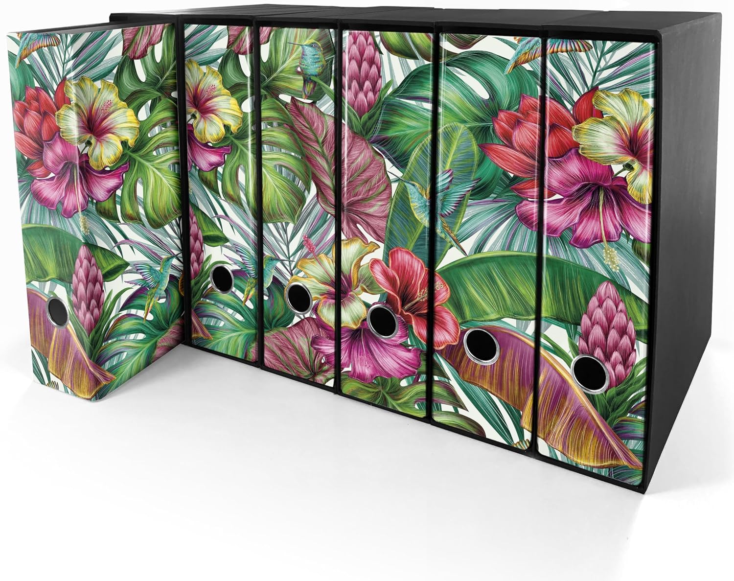 Set da 6 raccoglitori ad anelli PRIMAVERA - Faldoni SHAREPRINTING (H31 con 2 anelli)