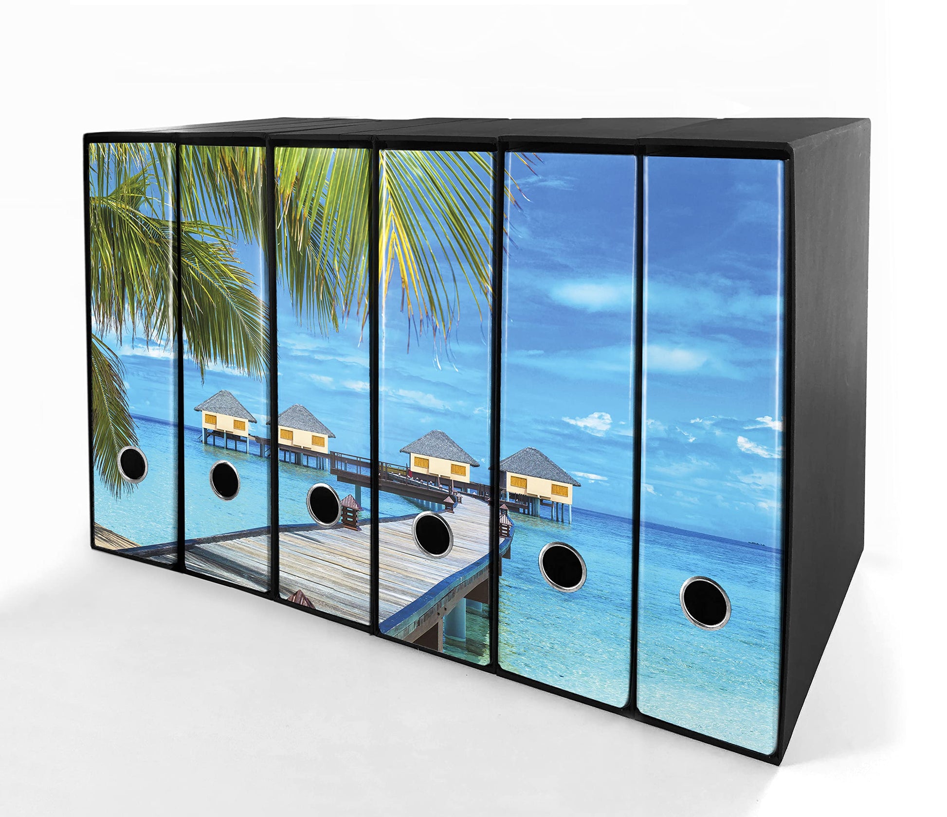 Set da 6 raccoglitori ad anelli MALDIVE - Faldoni SHAREPRINTING (H31 con 2 anelli)