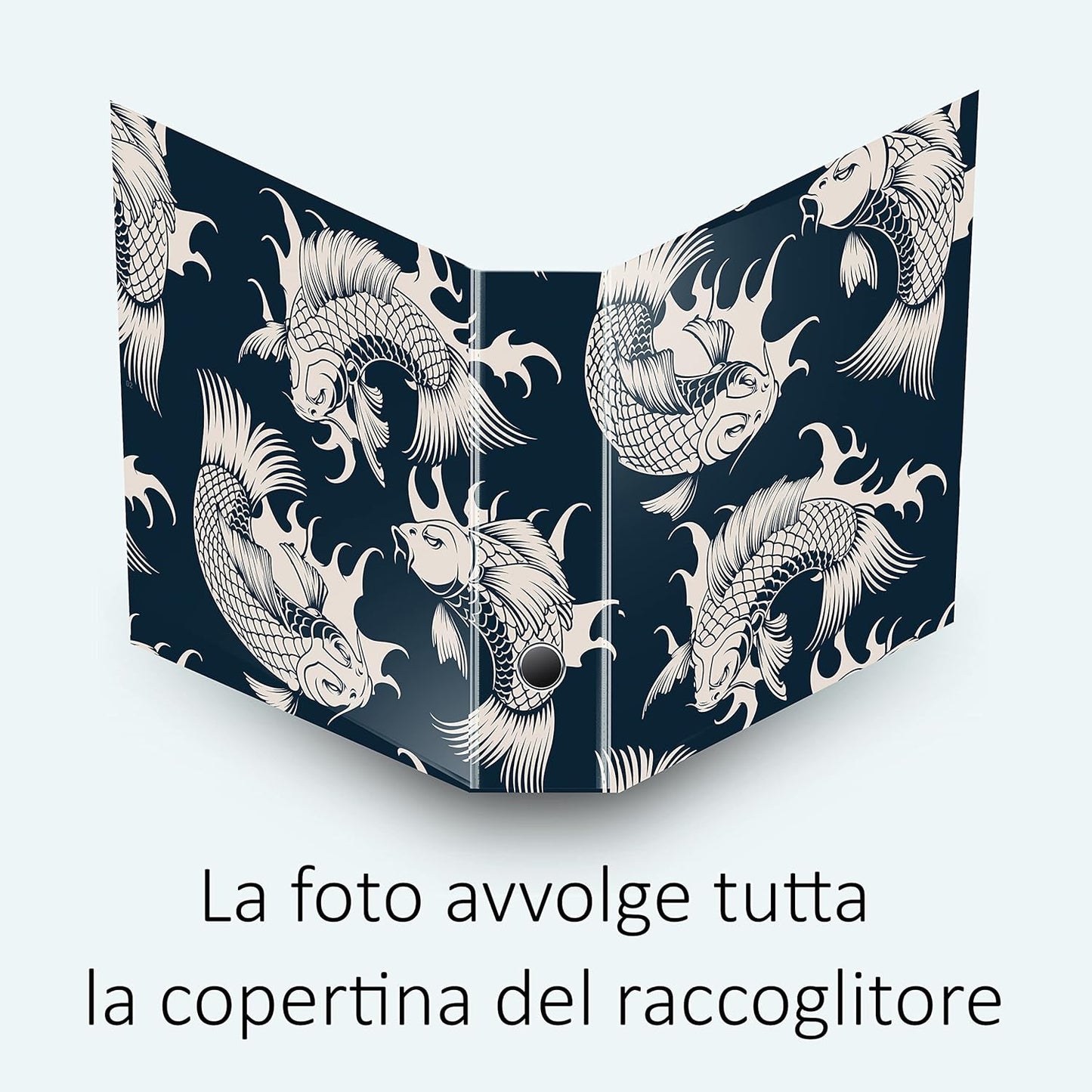 Set da 3 raccoglitori ad anelli - CARPE BIANCHE (H31 cm con 2 anelli)