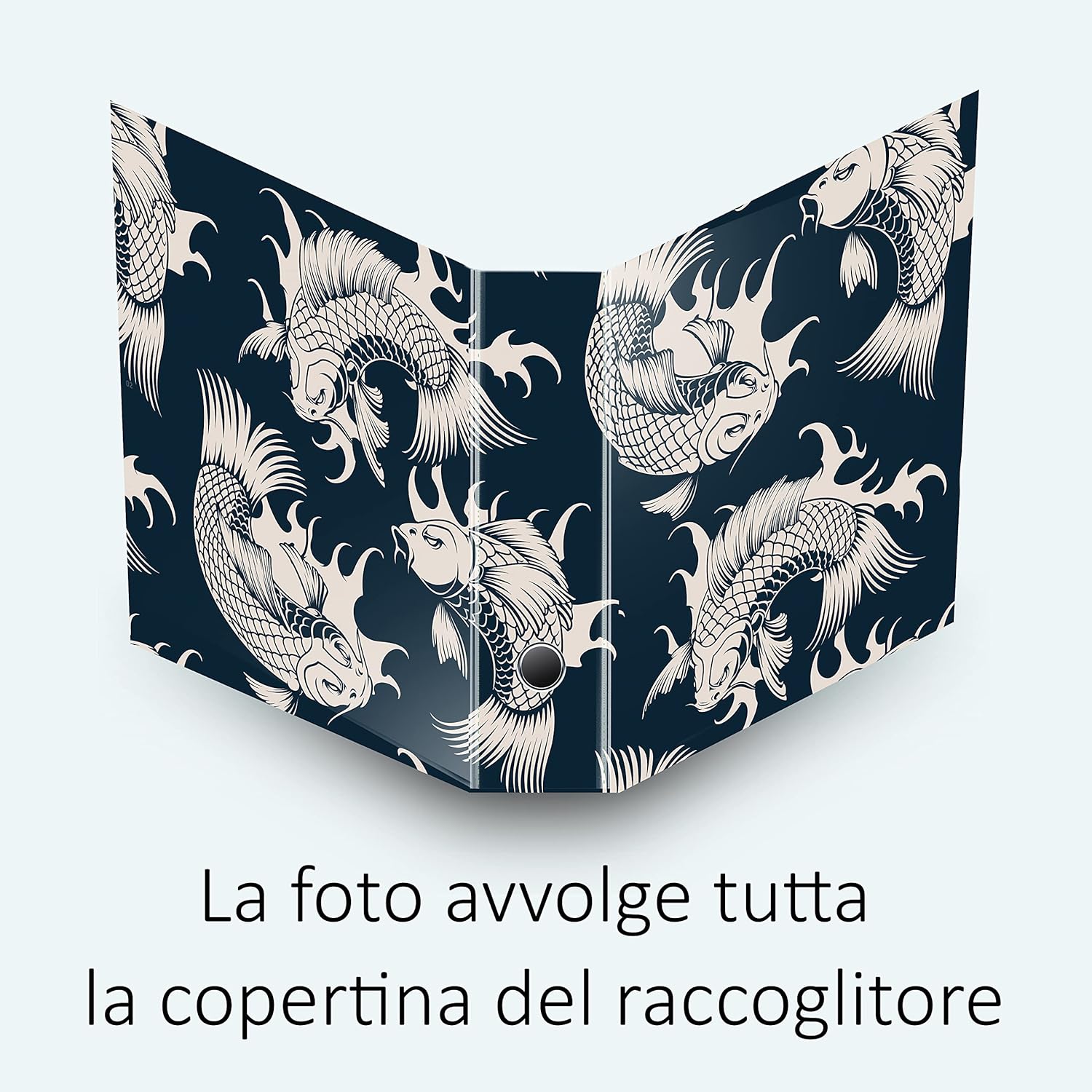 Set da 3 raccoglitori ad anelli - CARPE BIANCHE (H31 cm con 2 anelli)