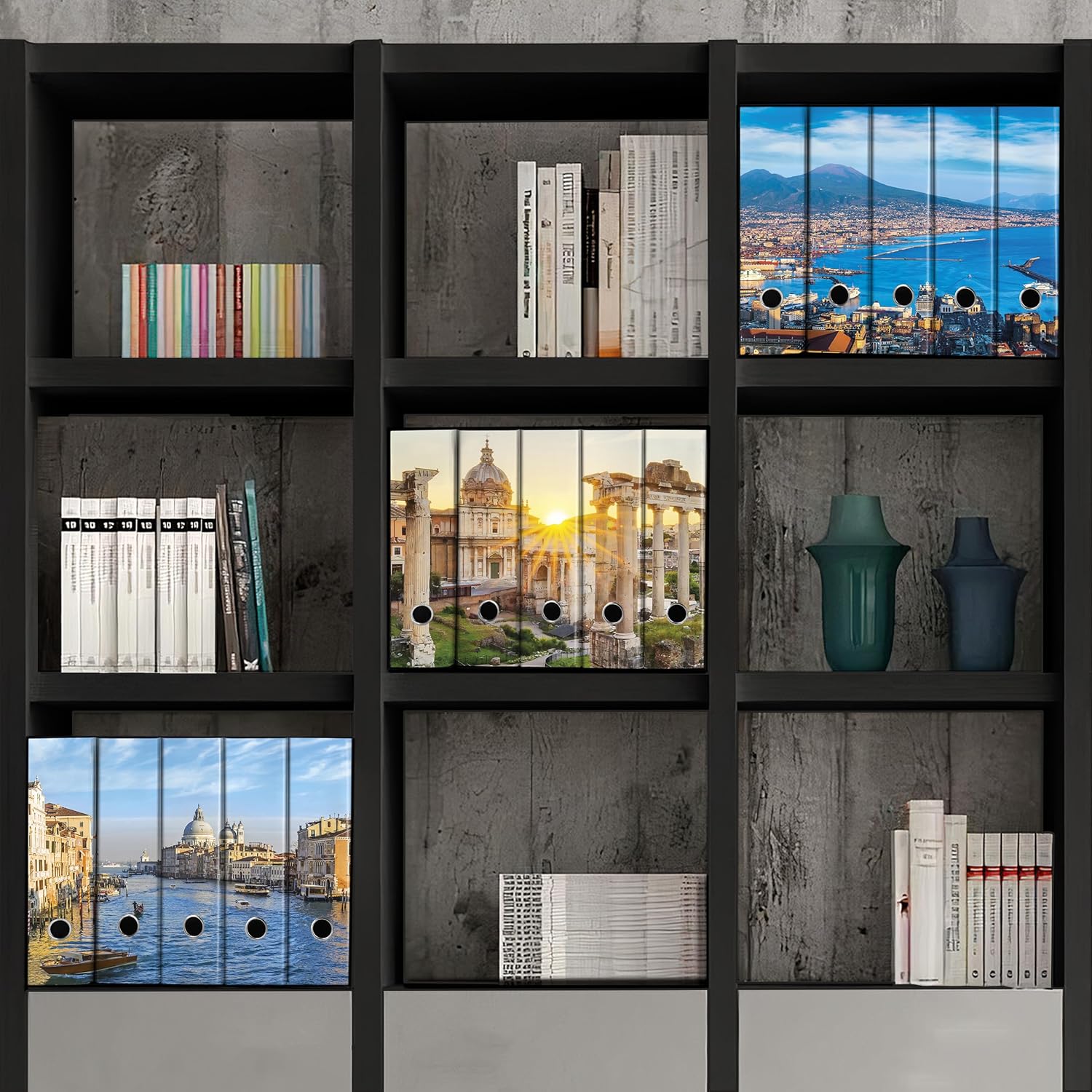 Set da 5 raccoglitori ad anelli ROMA ANTICA - Faldoni SHAREPRINTING (H31 con 2 anelli)