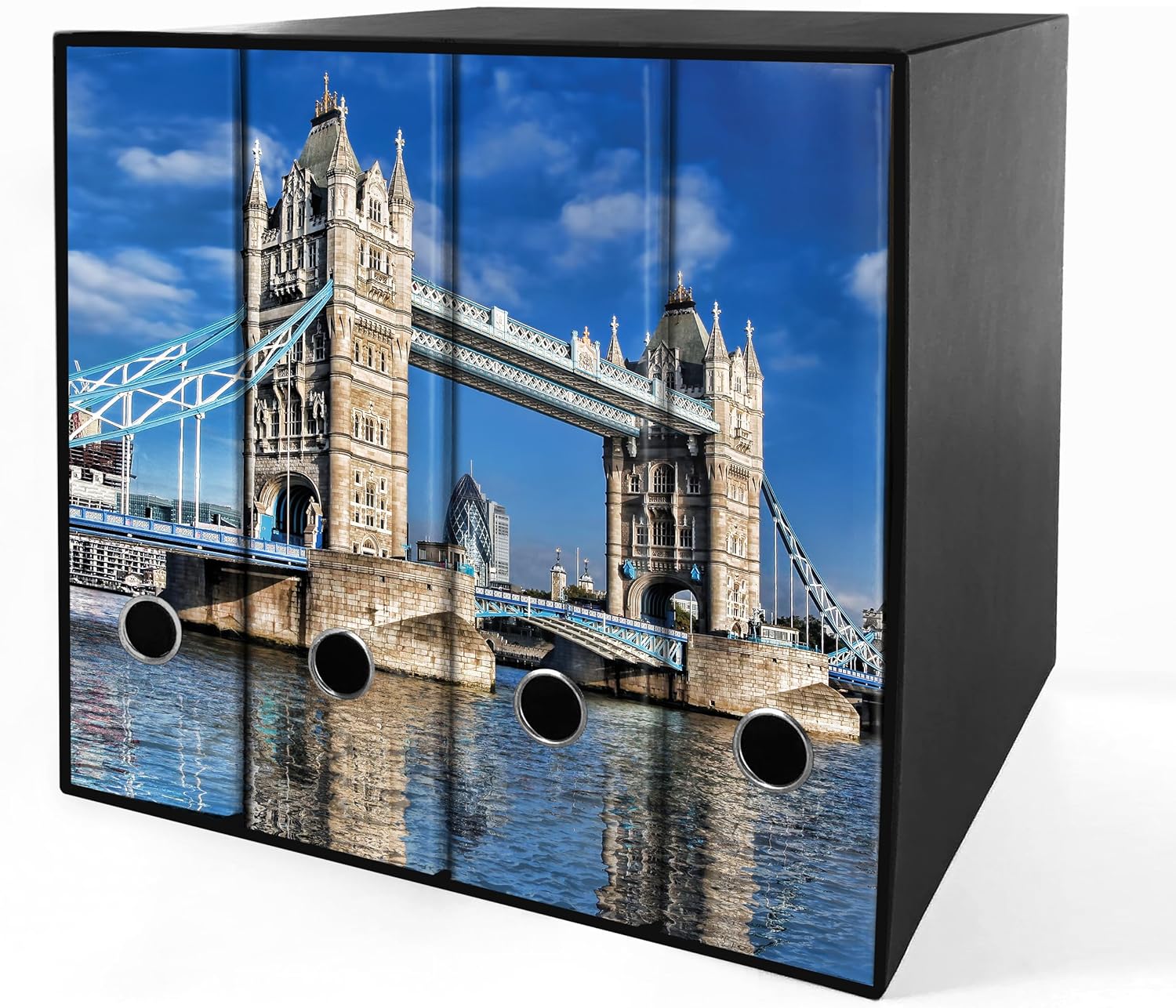 Set da 4 raccoglitori ad anelli LONDRA - Faldoni SHAREPRINTING (H31 con 2 anelli)