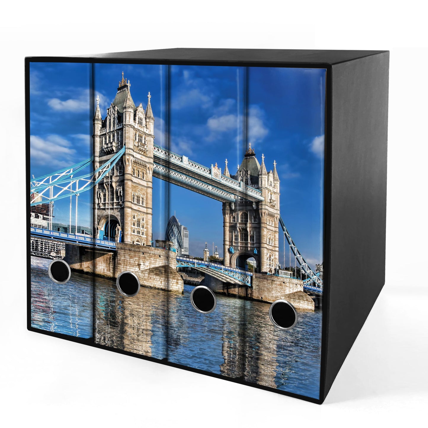 Set da 4 raccoglitori ad anelli LONDRA - Faldoni SHAREPRINTING (H31 con 2 anelli)