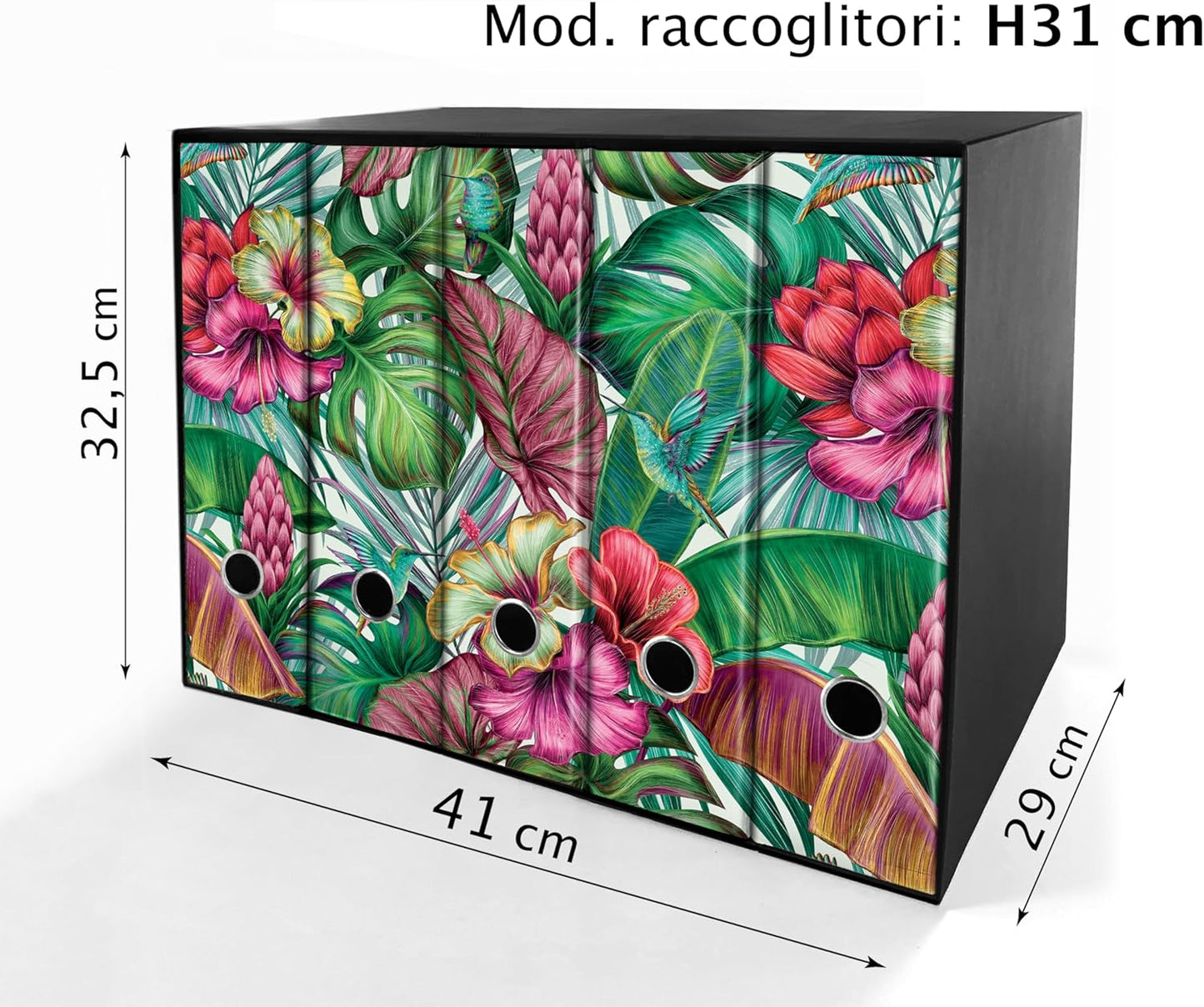 Set da 5 raccoglitori ad anelli - PRIMAVERA (H31 cm con 2 anelli)