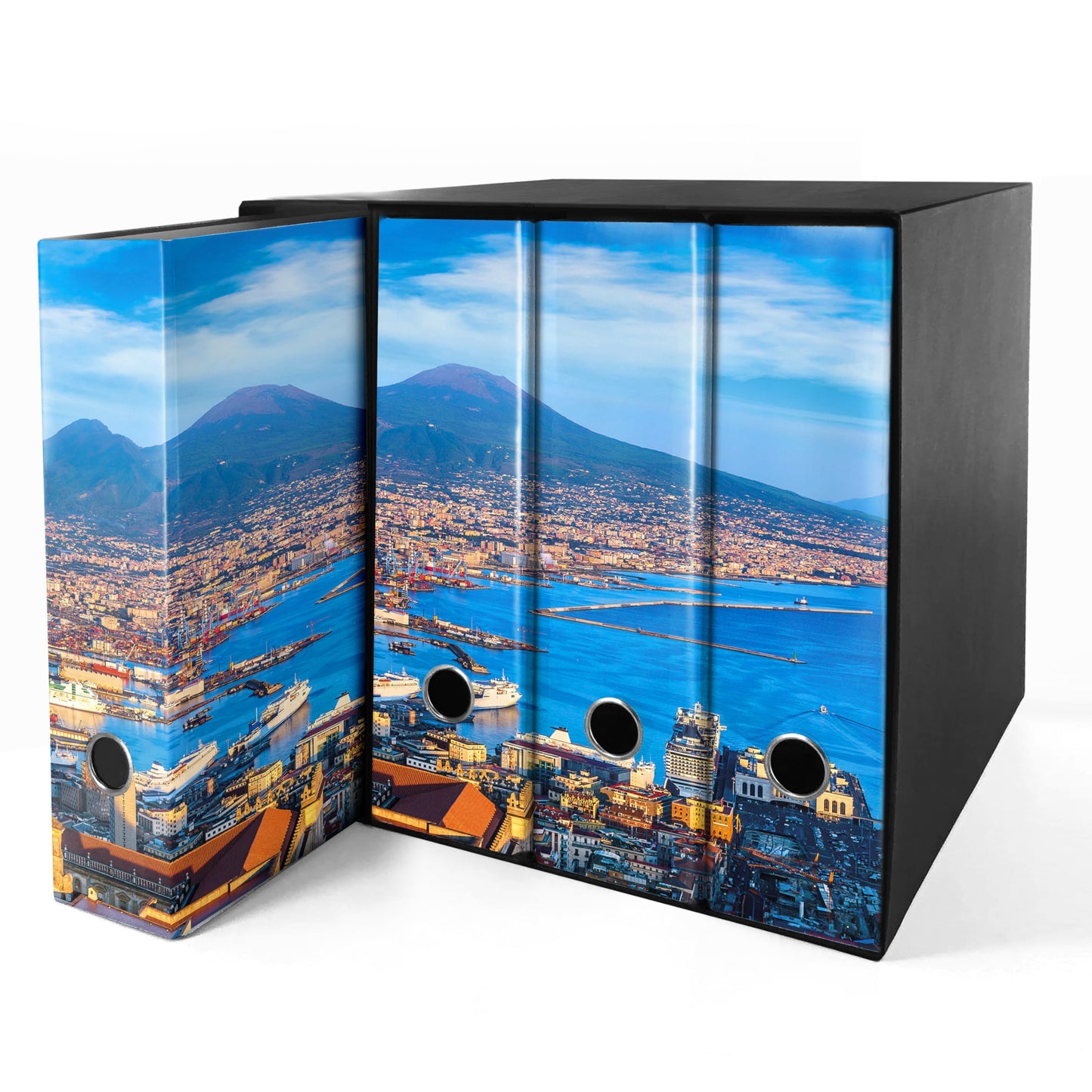 Set da 4 raccoglitori ad anelli GOLFO DI NAPOLI - Faldoni SHAREPRINTING