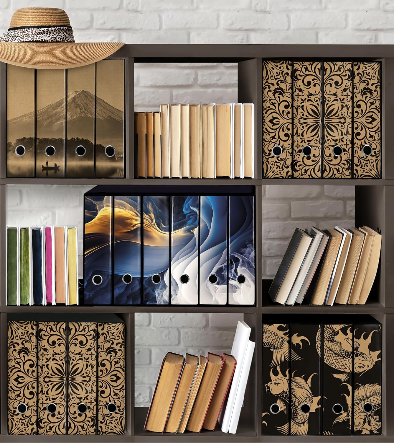 Set da 6 raccoglitori ad anelli MURALES ASTRATTO - Faldoni SHAREPRINTING (H31 con 2 anelli)