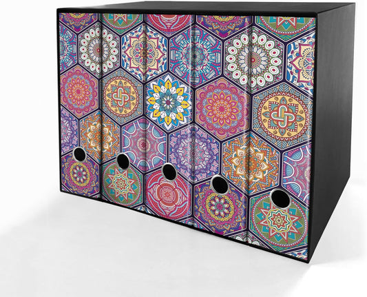 Set da 5 raccoglitori ad anelli MANDALA ORIENTALE - Faldoni SHAREPRINTING (H31 con 2 anelli)
