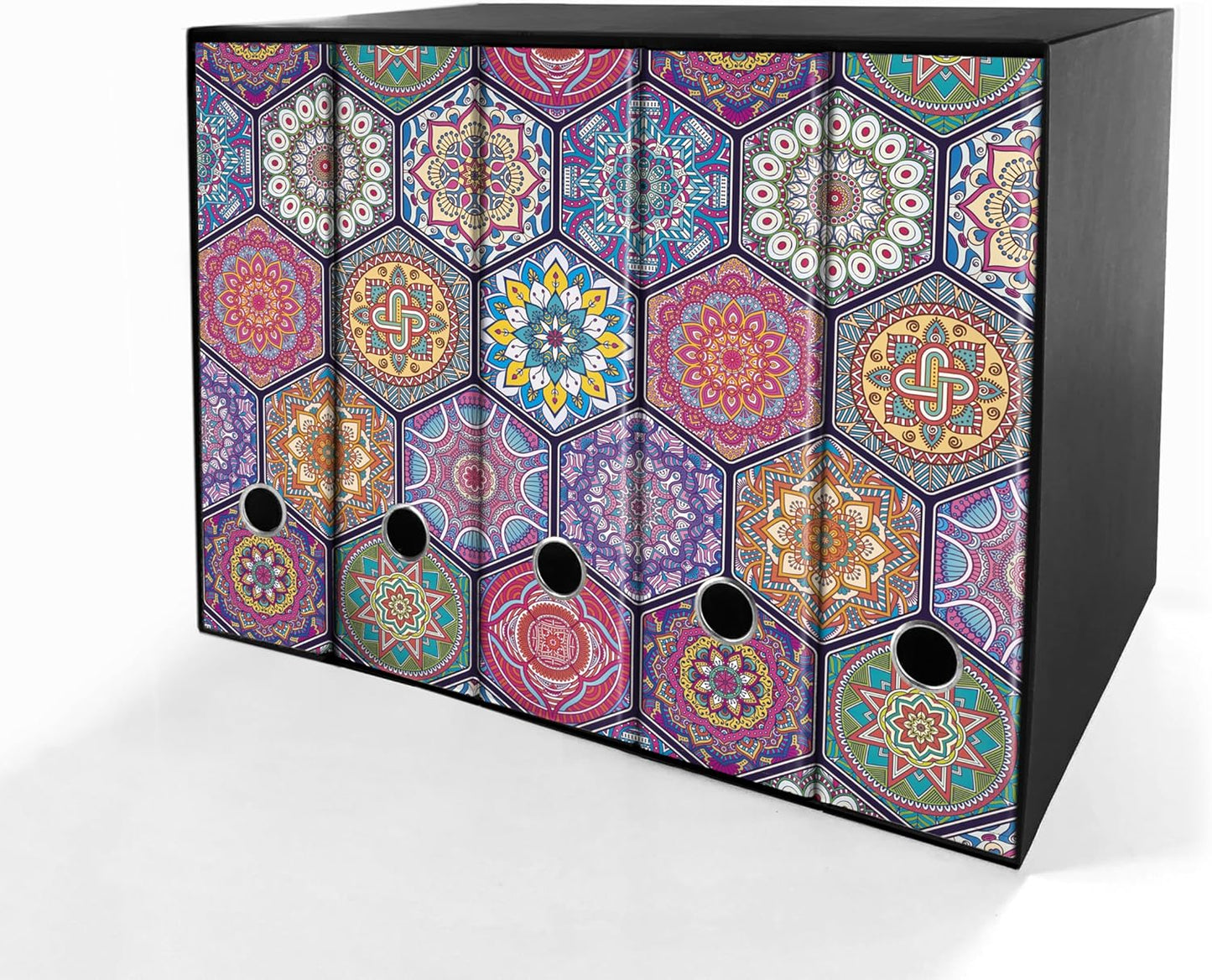 Set da 5 raccoglitori ad anelli MANDALA ORIENTALE - Faldoni SHAREPRINTING (H31 con 2 anelli)