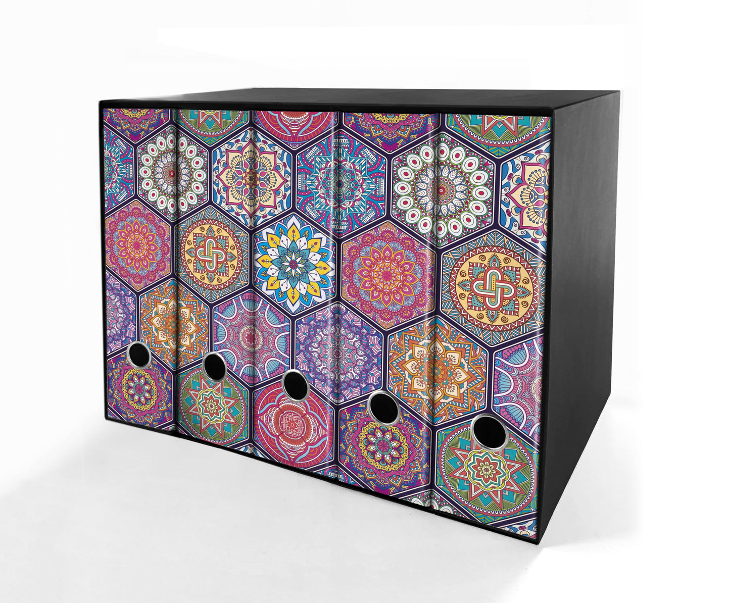 Set da 5 raccoglitori ad anelli MANDALA ORIENTALE - Faldoni SHAREPRINTING (H31 con 2 anelli)