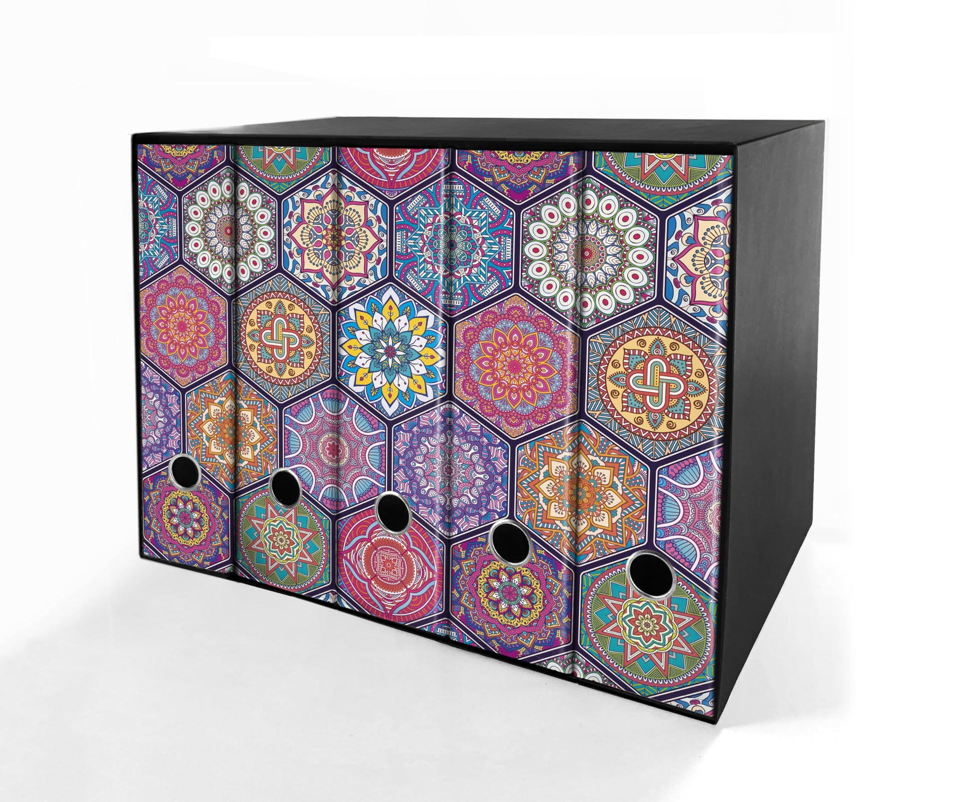 Set da 5 raccoglitori ad anelli MANDALA ORIENTALE - Faldoni SHAREPRINTING (H31 con 2 anelli)