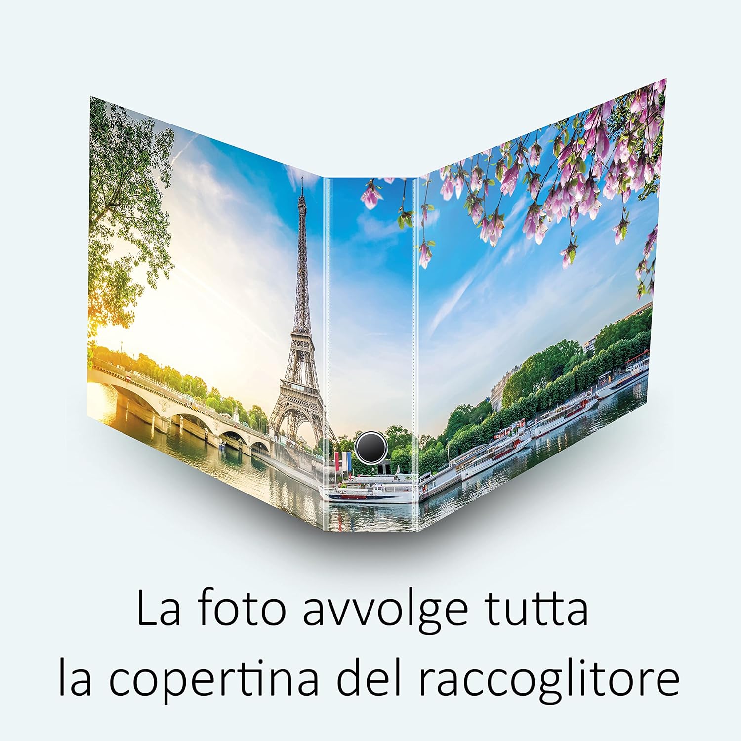 Set da 4 raccoglitori ad anelli PARIGI - Faldoni SHAREPRINTING (H31 con 2 anelli)