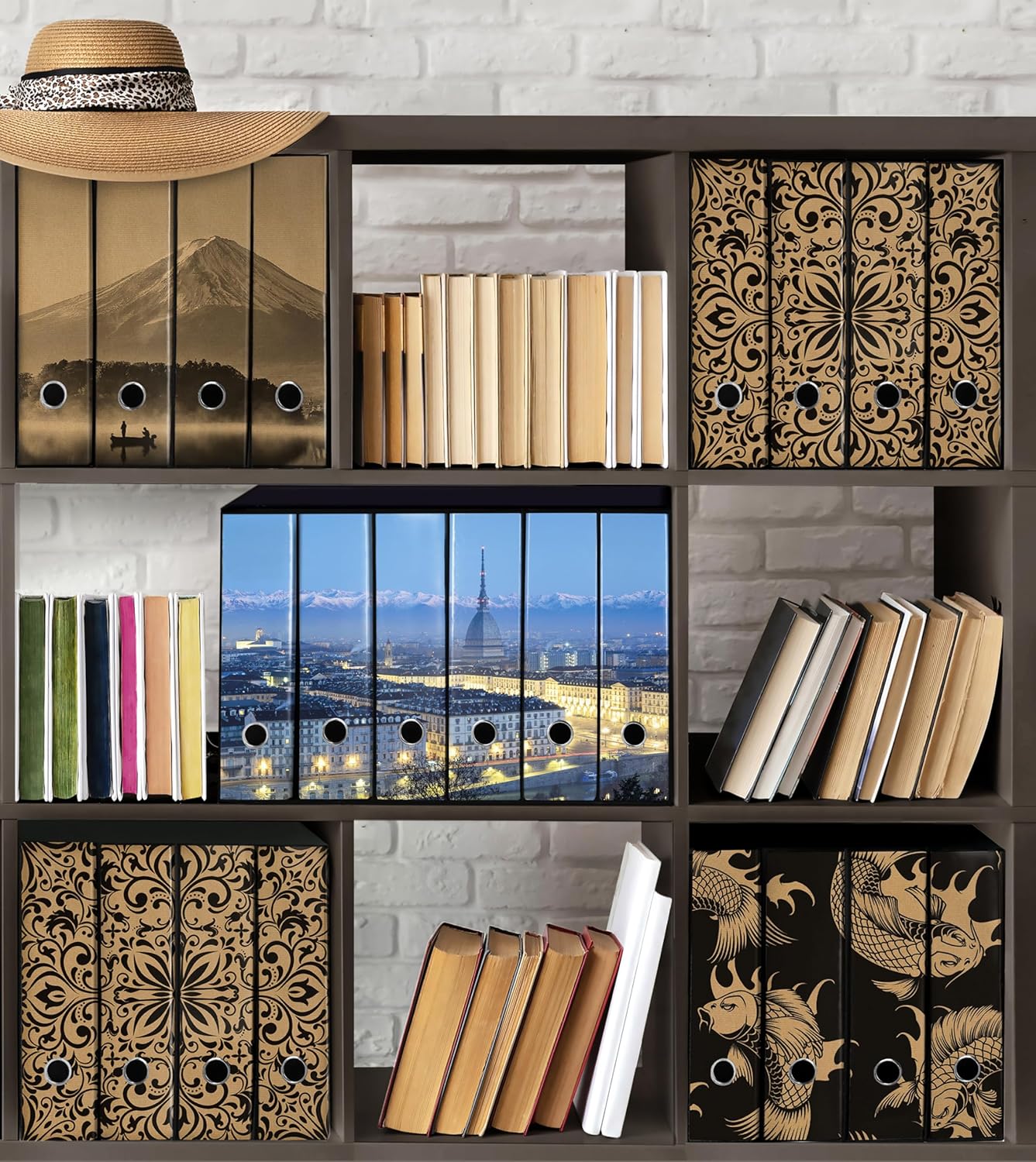 Set da 6 raccoglitori ad anelli TORINO - Faldoni SHAREPRINTING (H31 con 2 anelli)