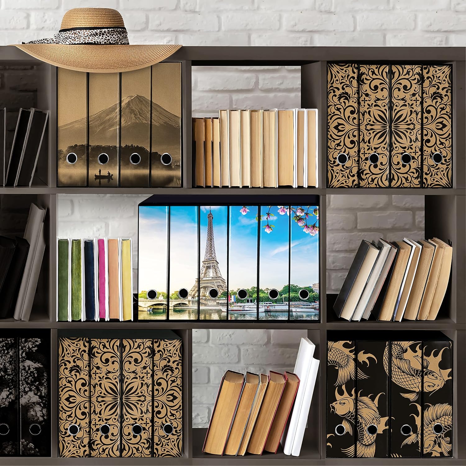 Set da 6 raccoglitori ad anelli PARIGI - Faldoni SHAREPRINTING (H31 con 2 anelli)