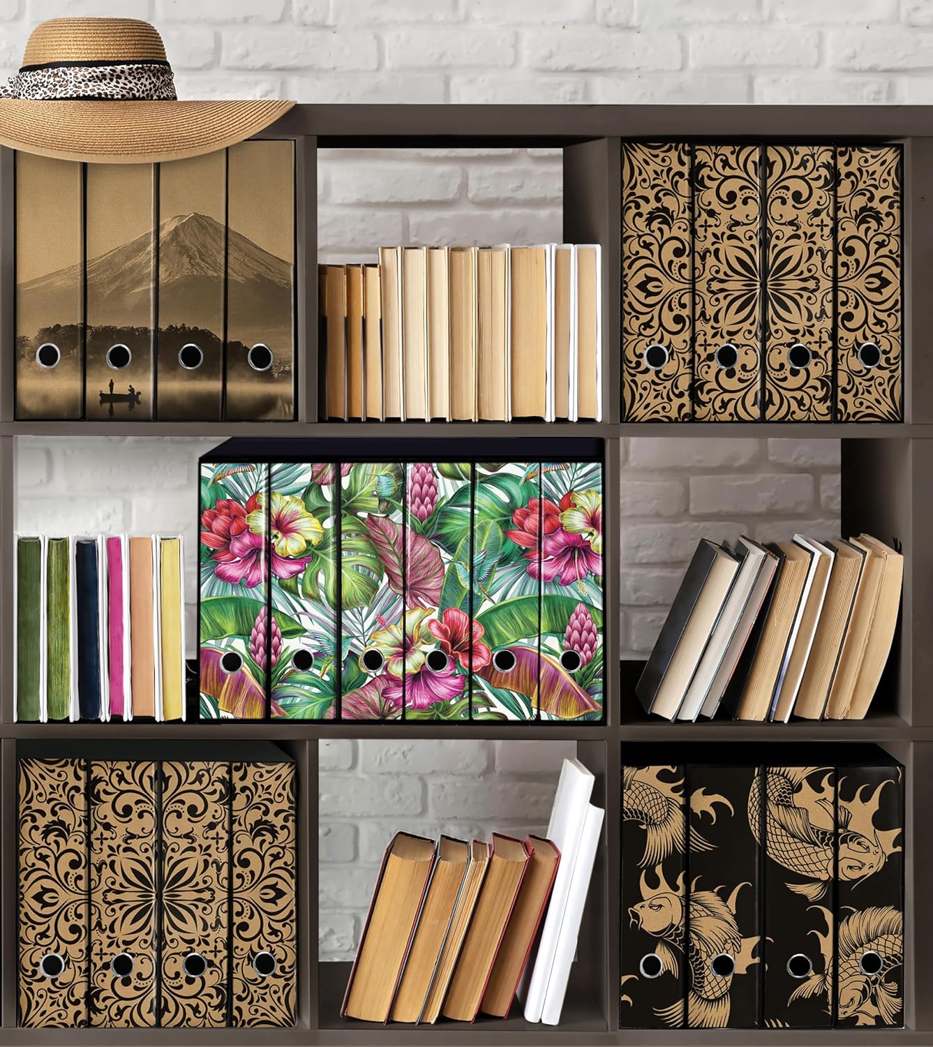 Set da 6 raccoglitori ad anelli PRIMAVERA - Faldoni SHAREPRINTING (H31 con 2 anelli)