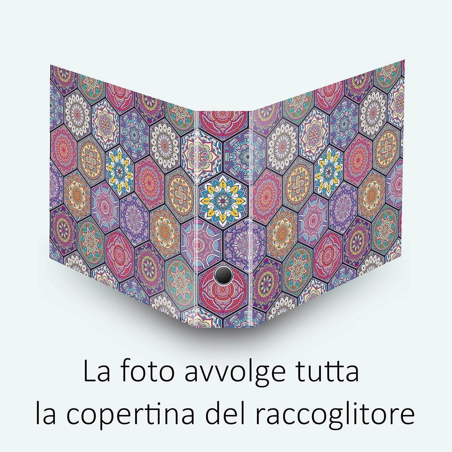 Set da 5 raccoglitori ad anelli MANDALA ORIENTALE - Faldoni SHAREPRINTING (H31 con 2 anelli)