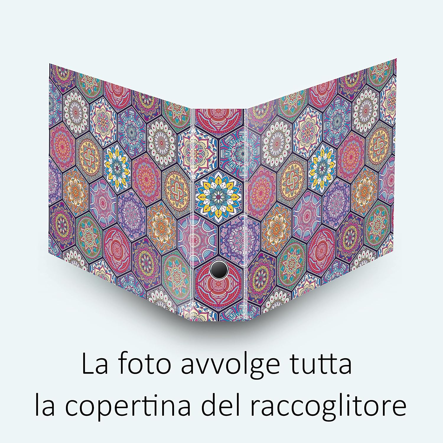 Set da 5 raccoglitori ad anelli MANDALA ORIENTALE - Faldoni SHAREPRINTING (H31 con 2 anelli)