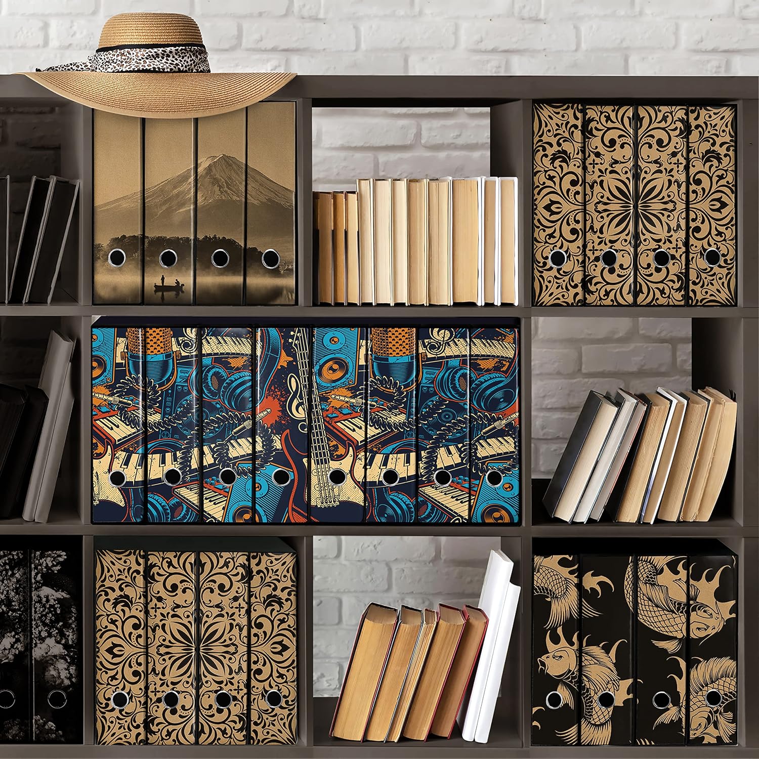 Set da 8 raccoglitori ad anelli MUSICA - Faldoni SHAREPRINTING (H31 con 2 anelli)