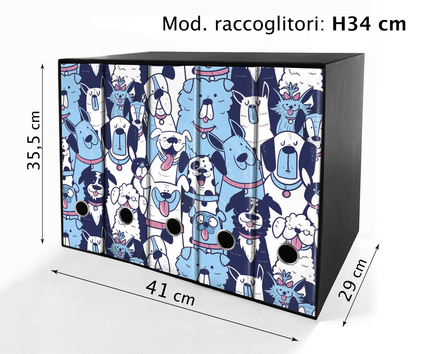 Set da 5 raccoglitori ad anelli - AMICI CANI