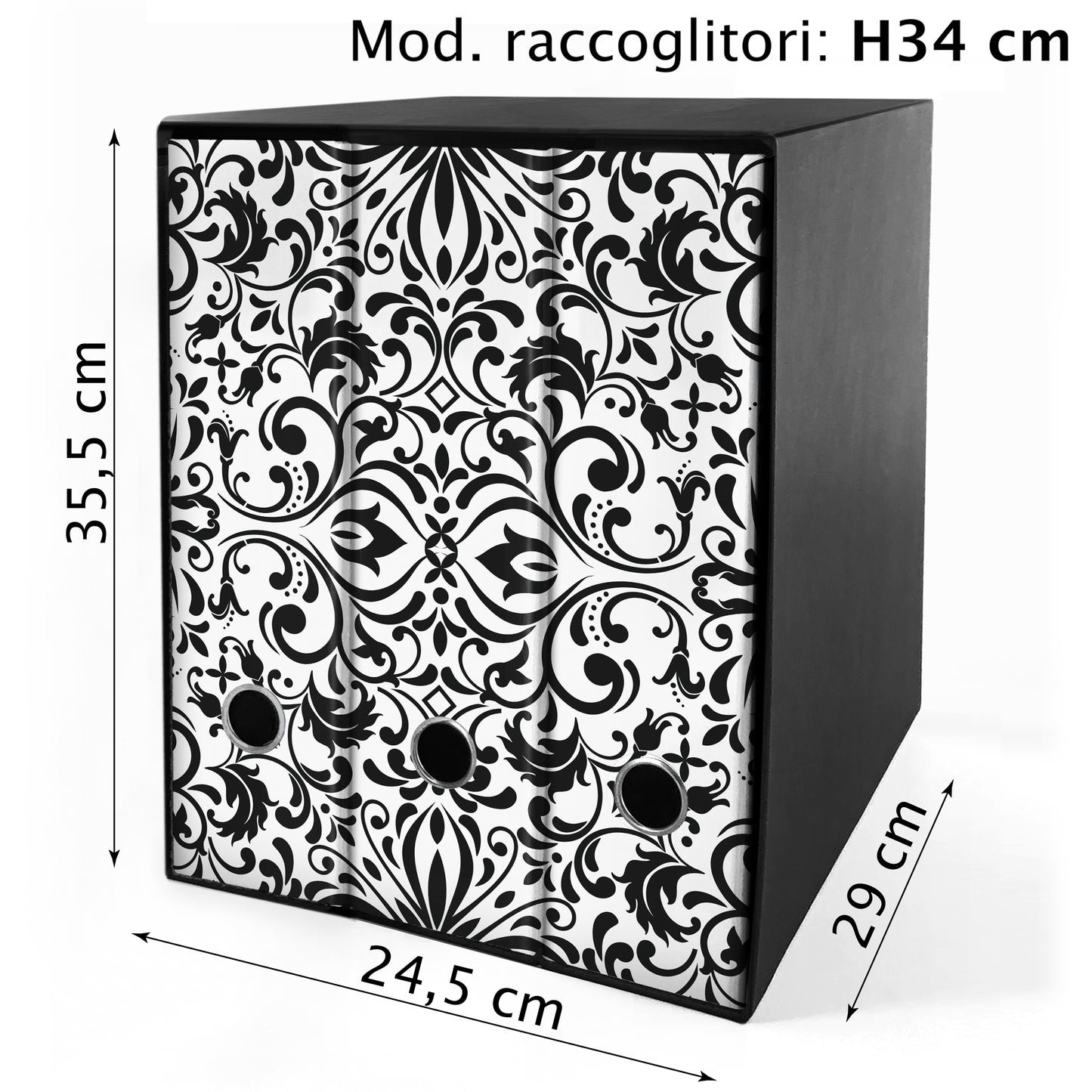 Set da 3 raccoglitori ad anelli - DAMASCO