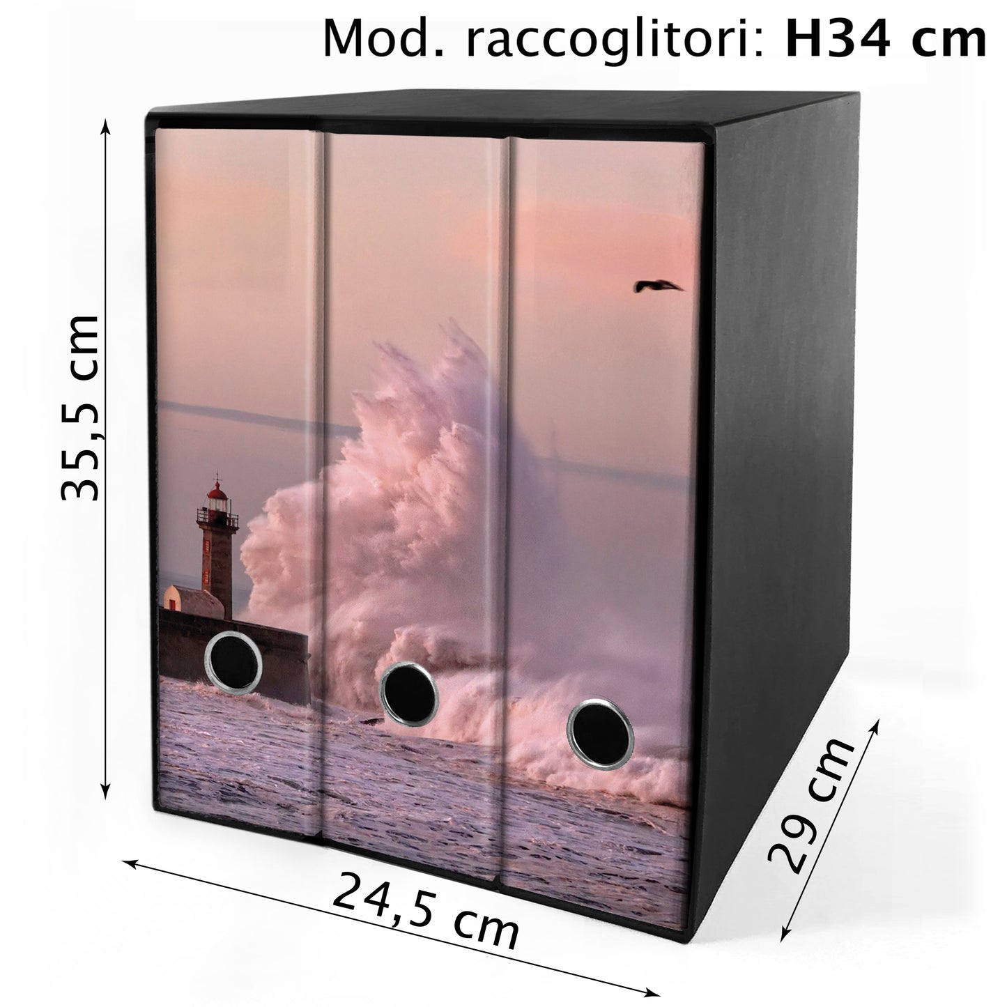 Set 3 raccoglitori ad anelli - FARO con ONDA