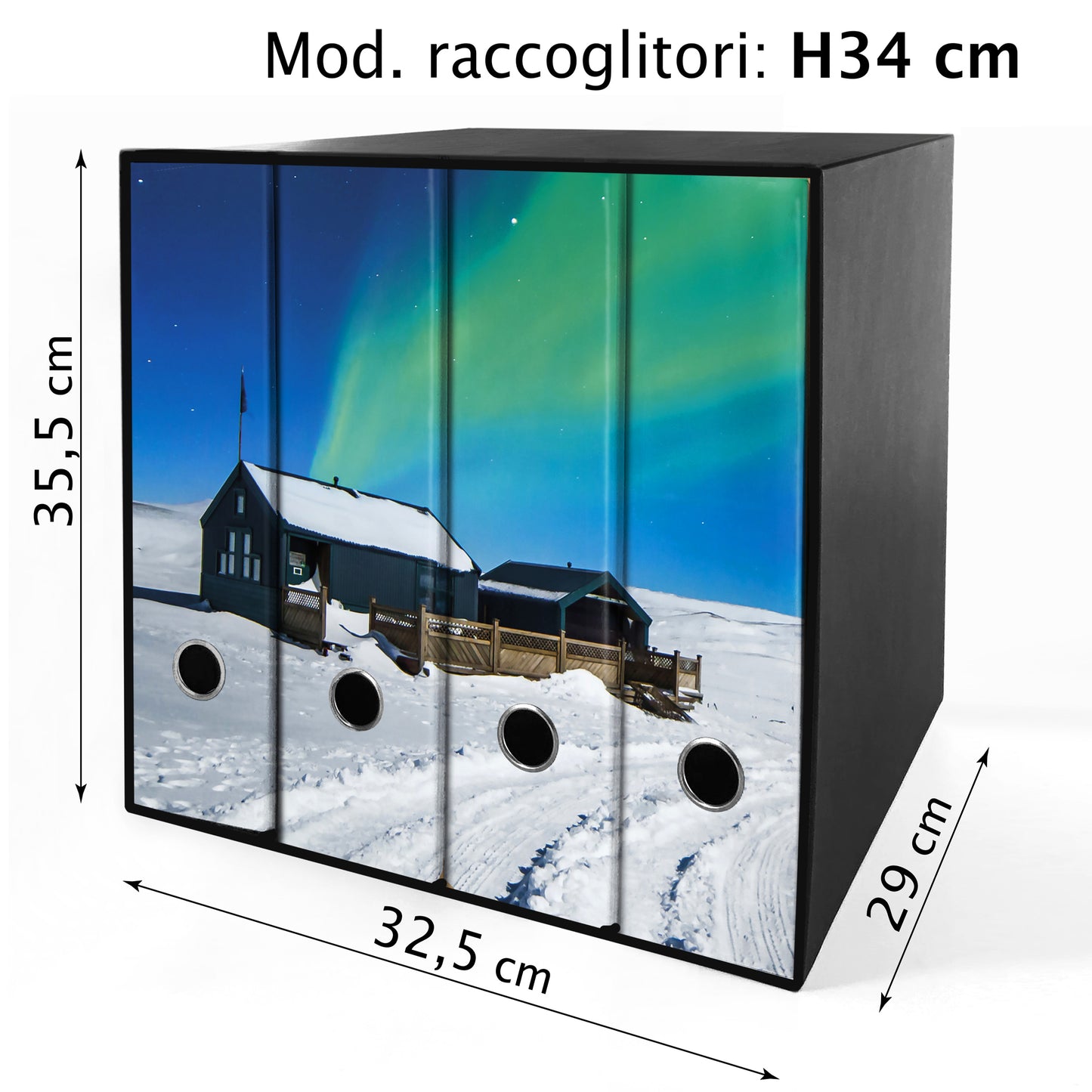 Set da 4 raccoglitori ad anelli - AURORA