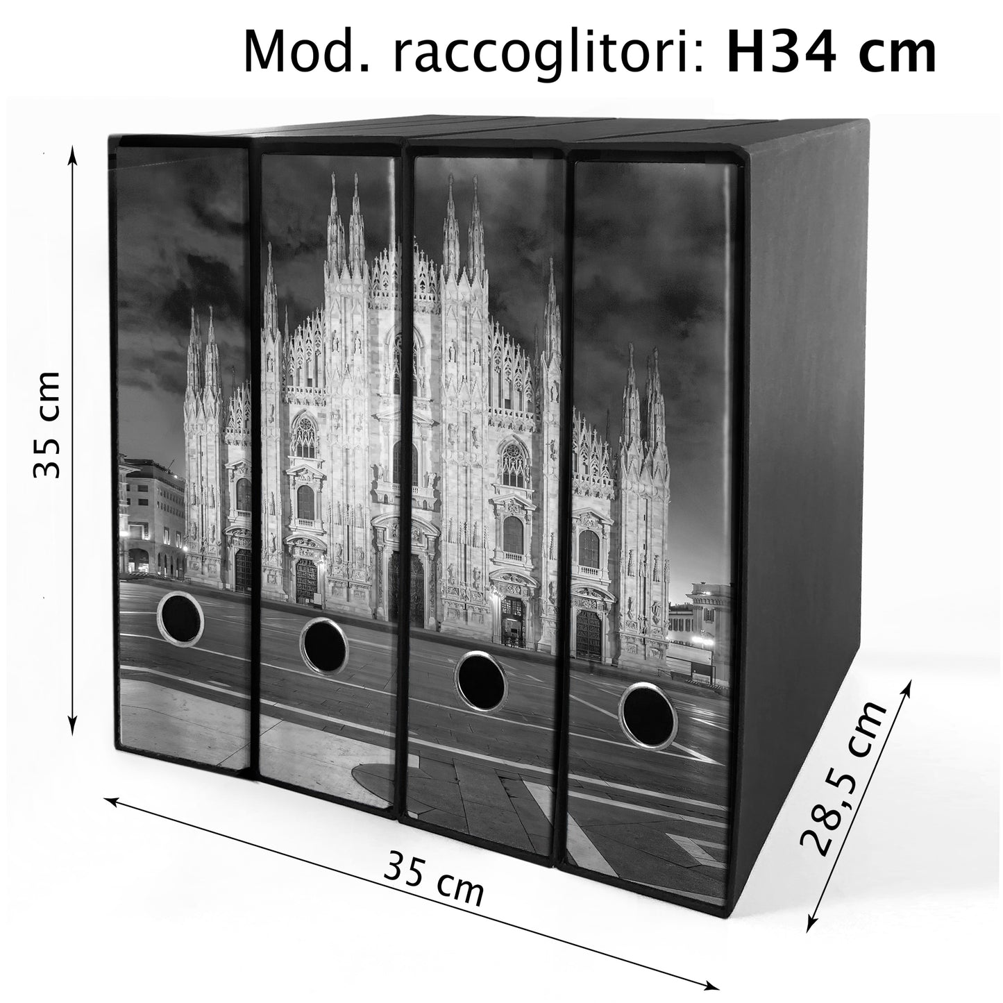 Set da 4 raccoglitori ad anelli DUOMO DI MILANO - Faldoni SHAREPRINTING