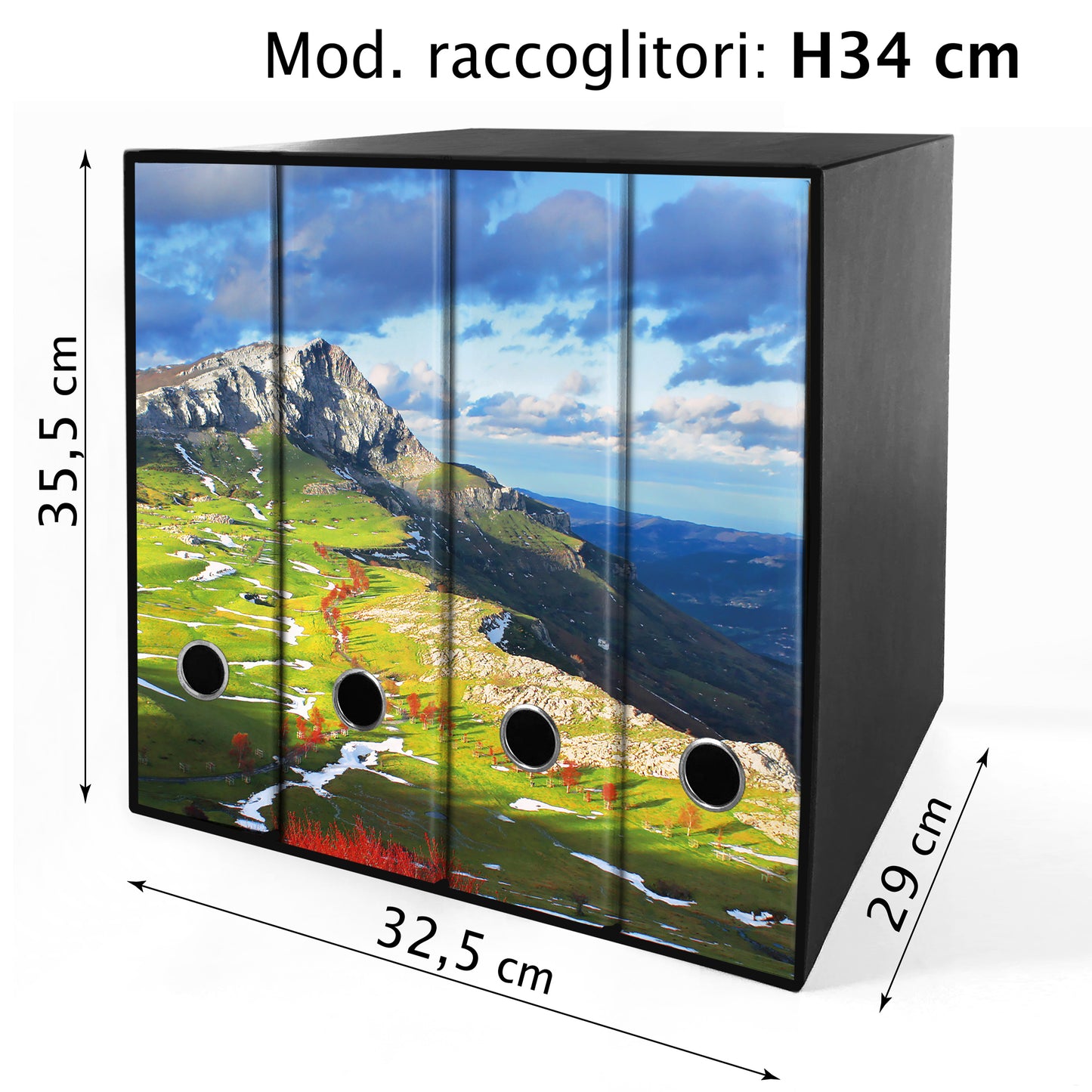 Set da 4 raccoglitori ad anelli - MONTAGNA