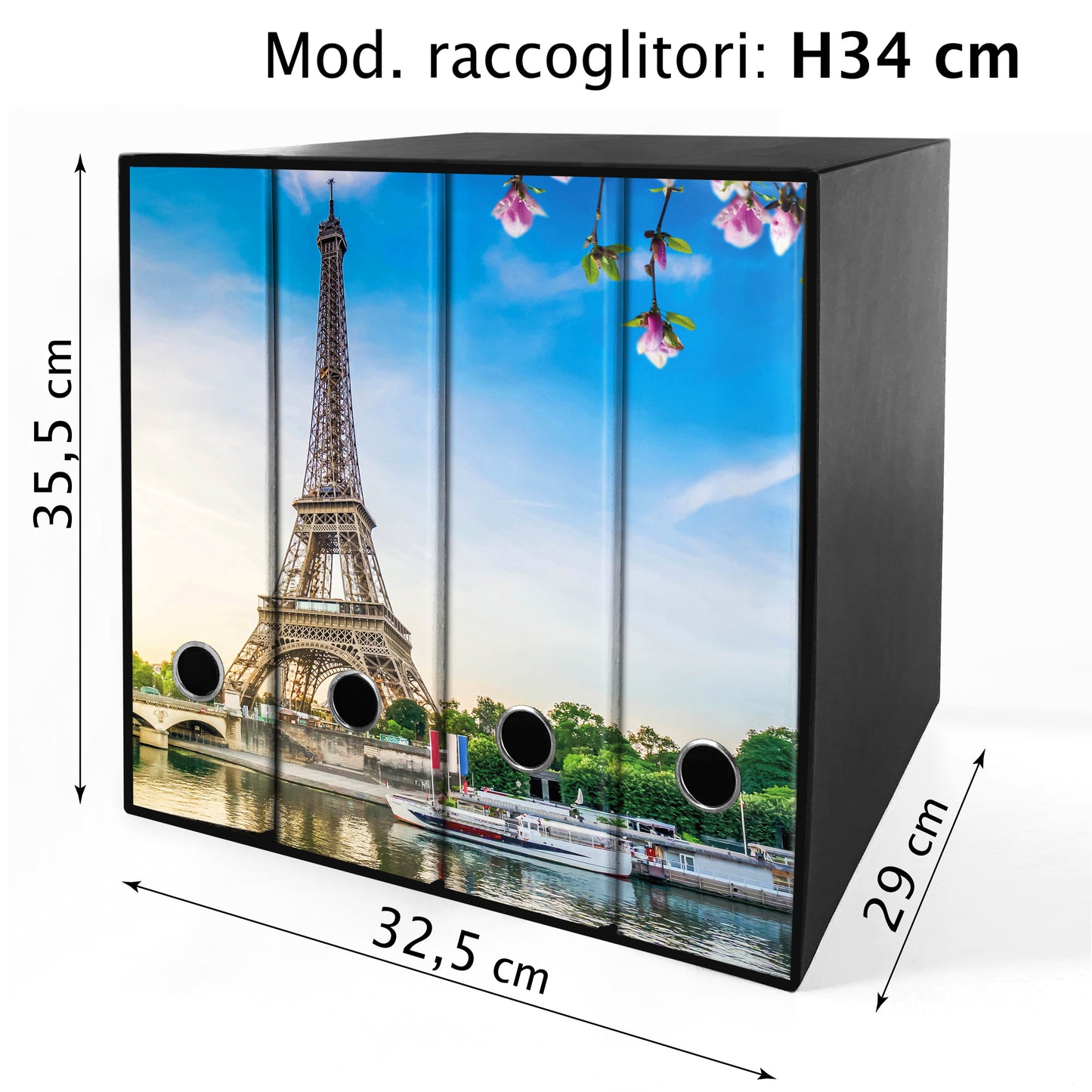 Set da 4 raccoglitori ad anelli PARIGI - Faldoni SHAREPRINTING