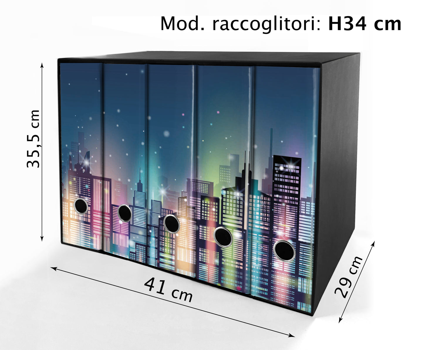 Set da 5 raccoglitori ad anelli - CITTA DI NOTTE