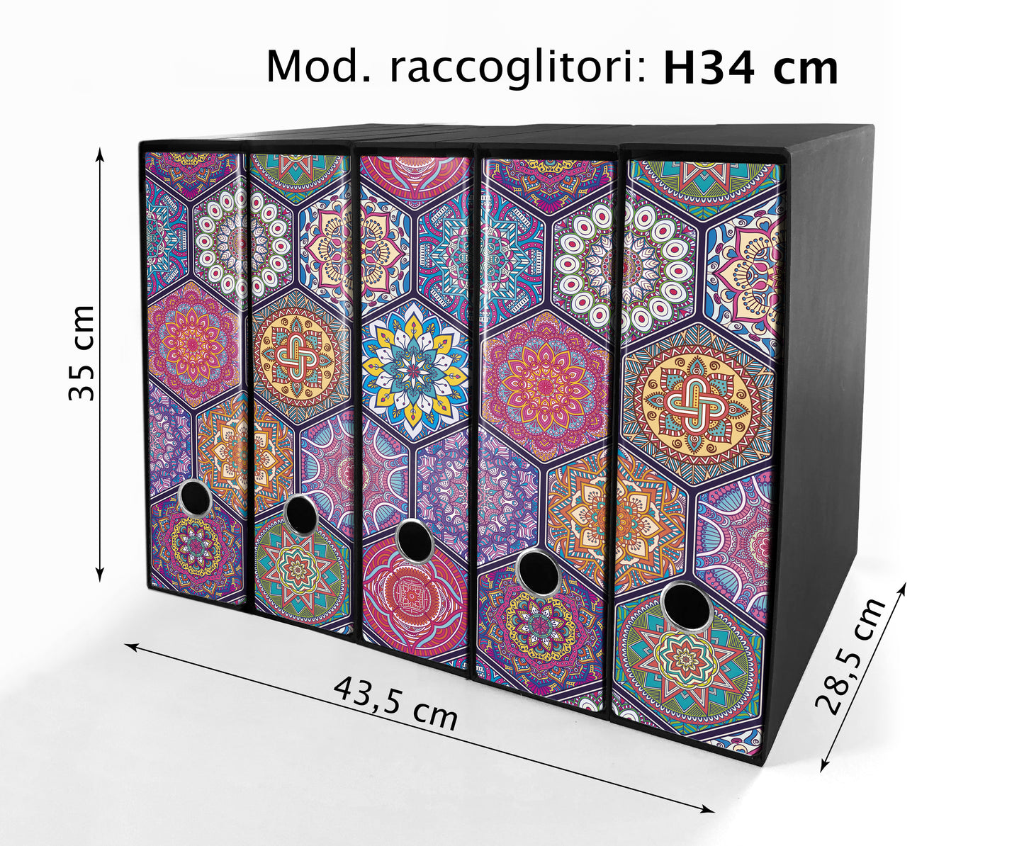 Set da 5 raccoglitori ad anelli MANDALA ORIENTALE - Faldoni SHAREPRINTING