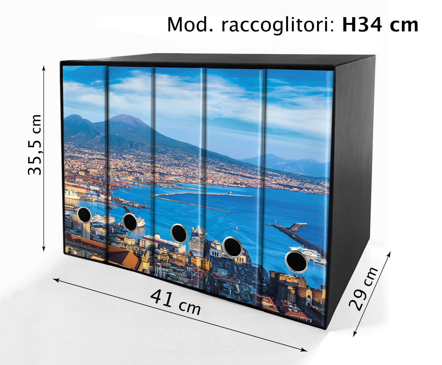 Set da 5 raccoglitori ad anelli GOLFO DI NAPOLI - Faldoni SHAREPRINTING