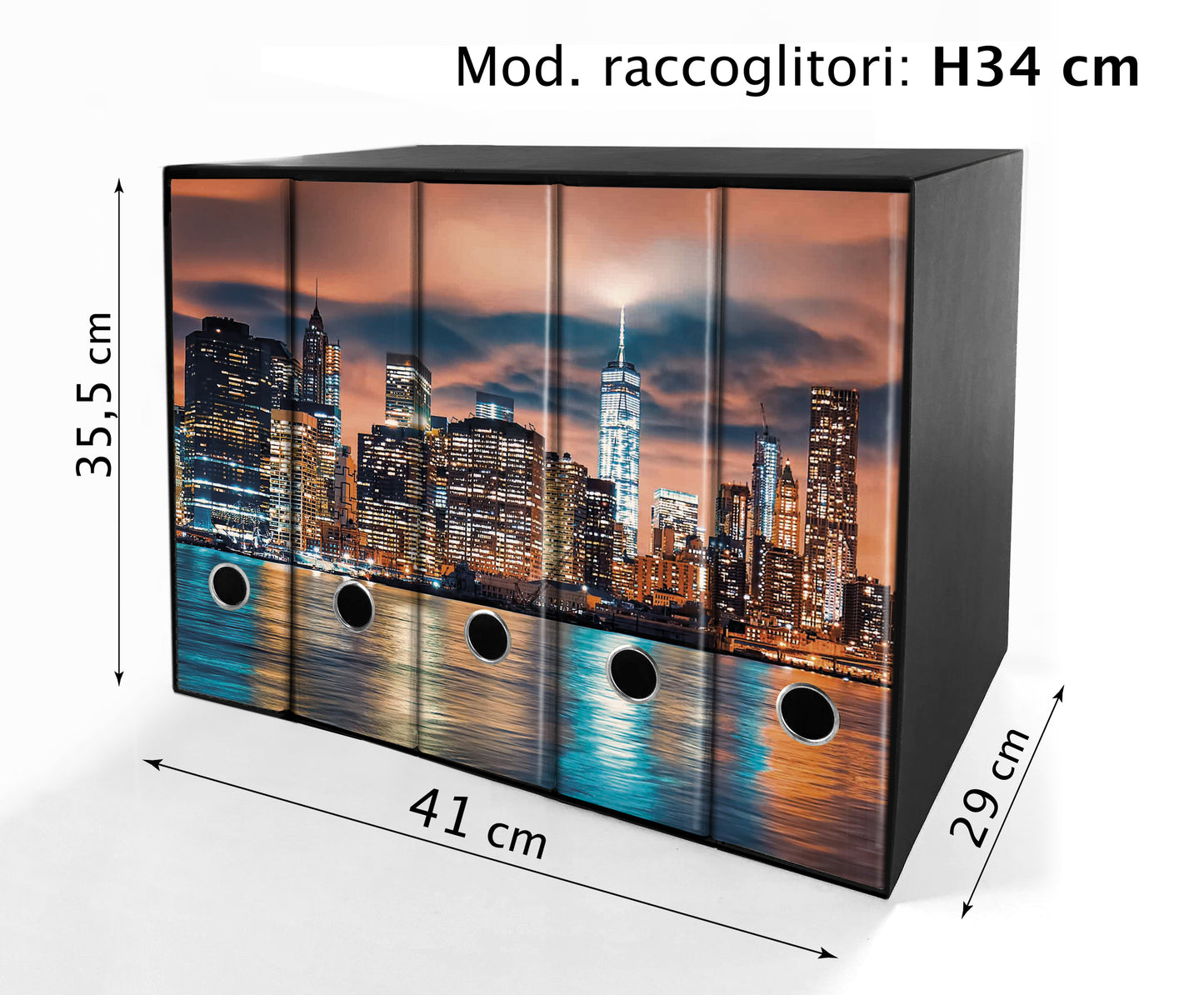 Set da 5 raccoglitori ad anelli - NEW YORK