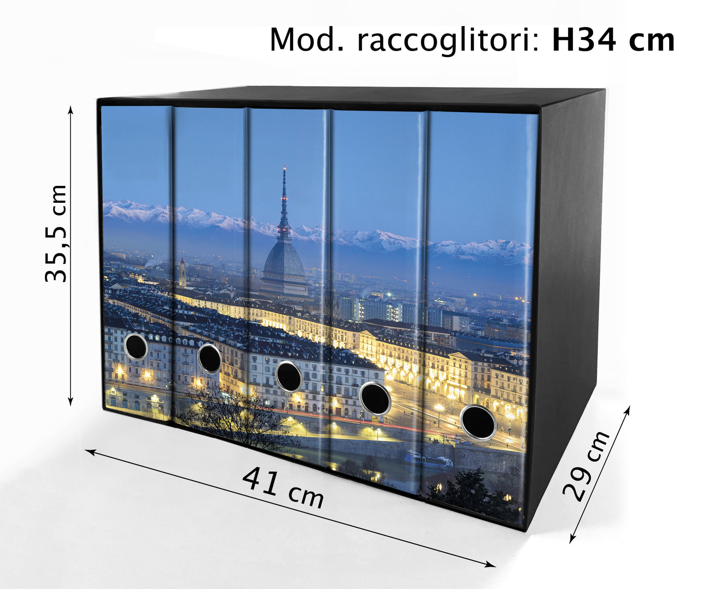 Set da 5 raccoglitori ad anelli TORINO - Faldoni SHAREPRINTING