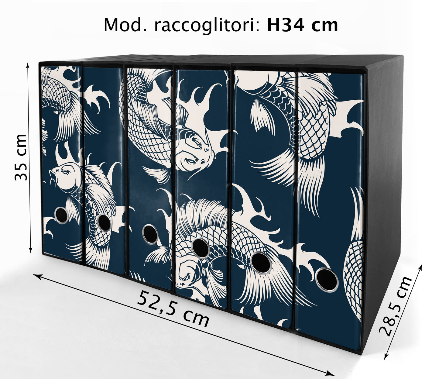 Set da 6 raccoglitori ad anelli - CARPE BIANCHE