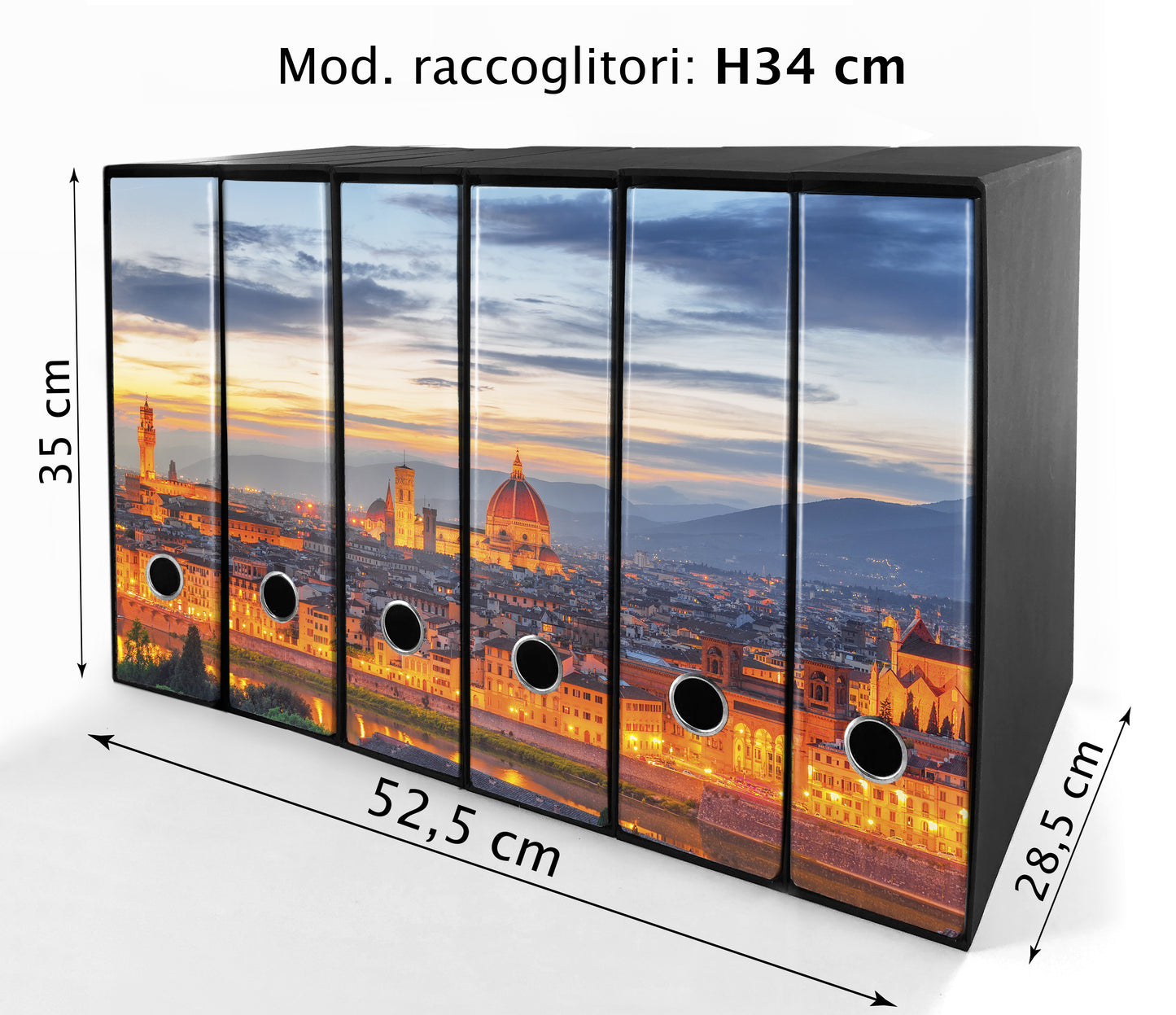 Set da 6 raccoglitori ad anelli FIRENZE - Faldoni SHAREPRINTING