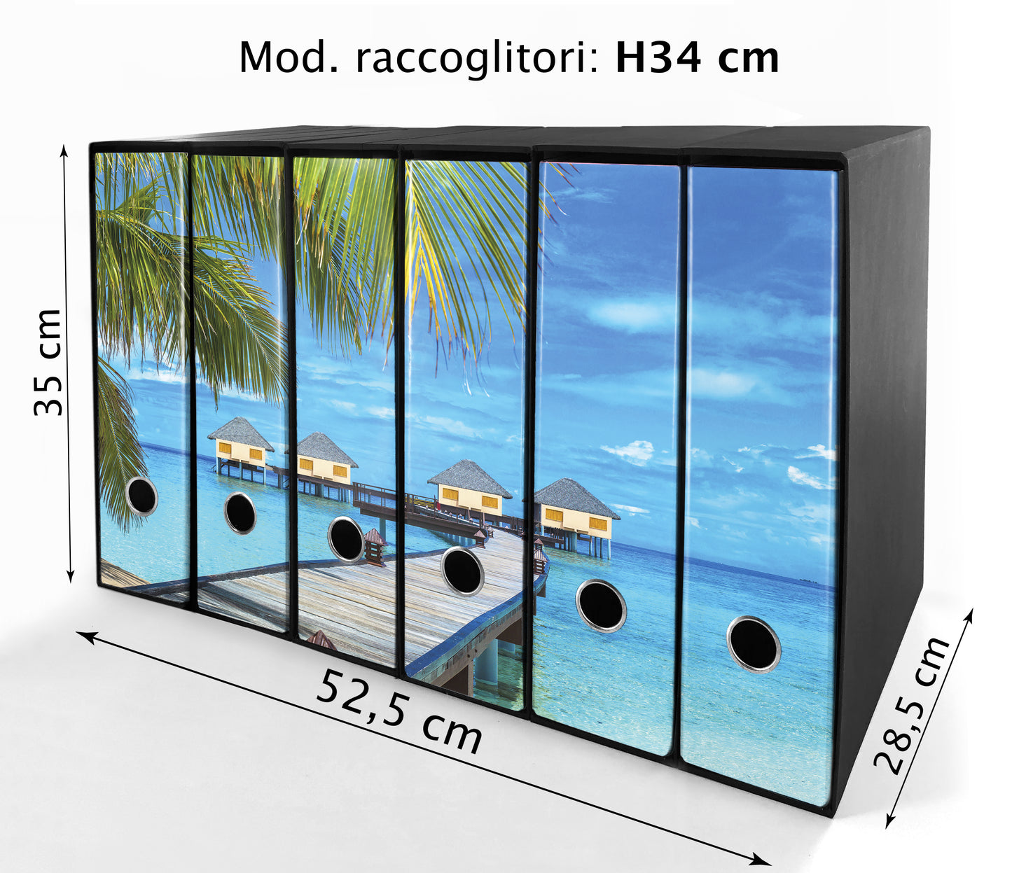 Set da 6 raccoglitori ad anelli MALDIVE - Faldoni SHAREPRINTING