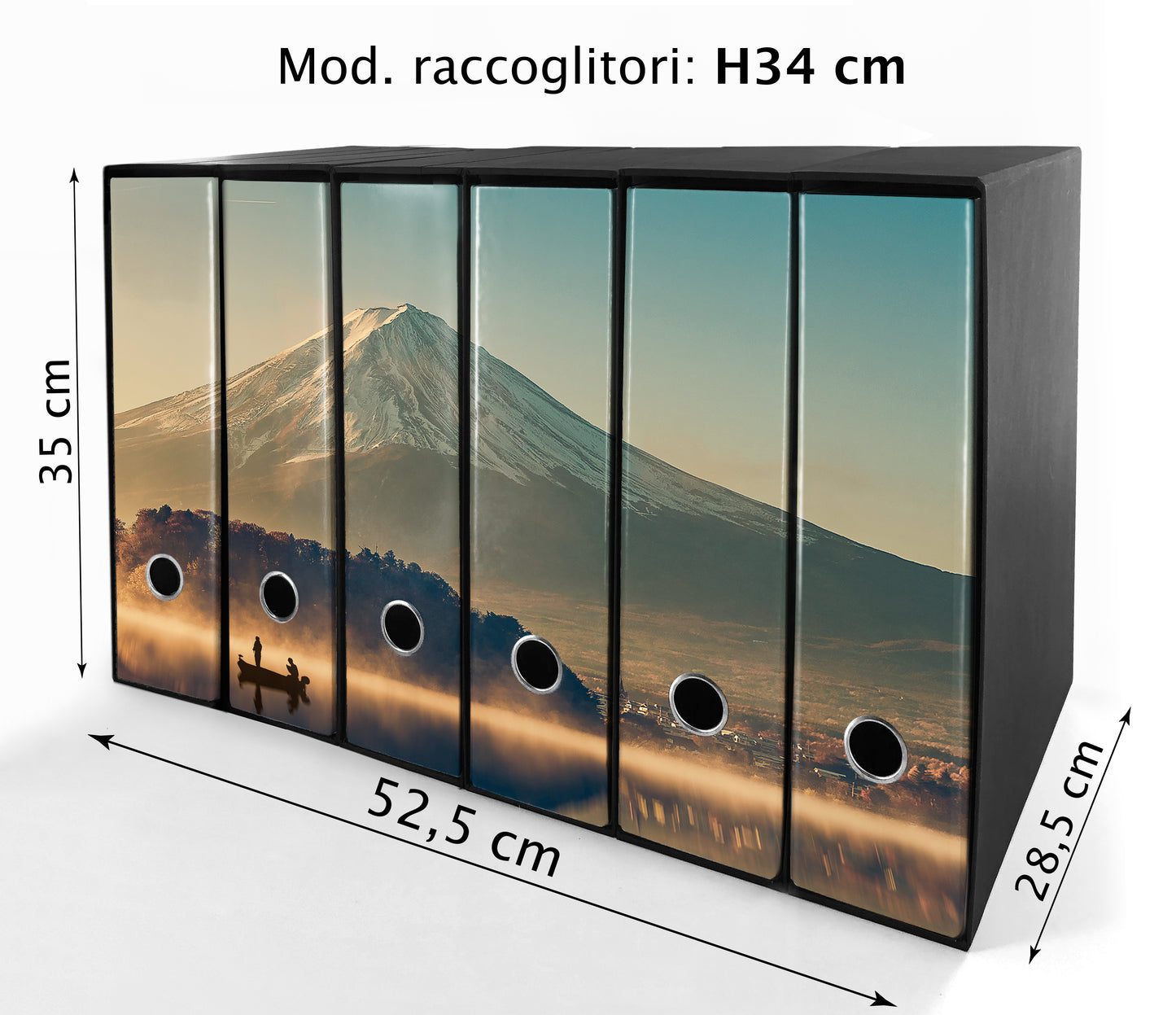 Set da 6 raccoglitori ad anelli - MONTE FUJI