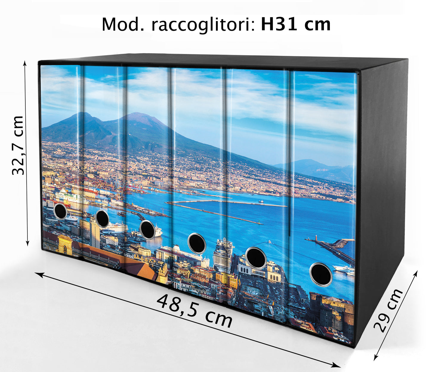 Set da 6 raccoglitori ad anelli GOLFO DI NAPOLI- Faldoni SHAREPRINTING
