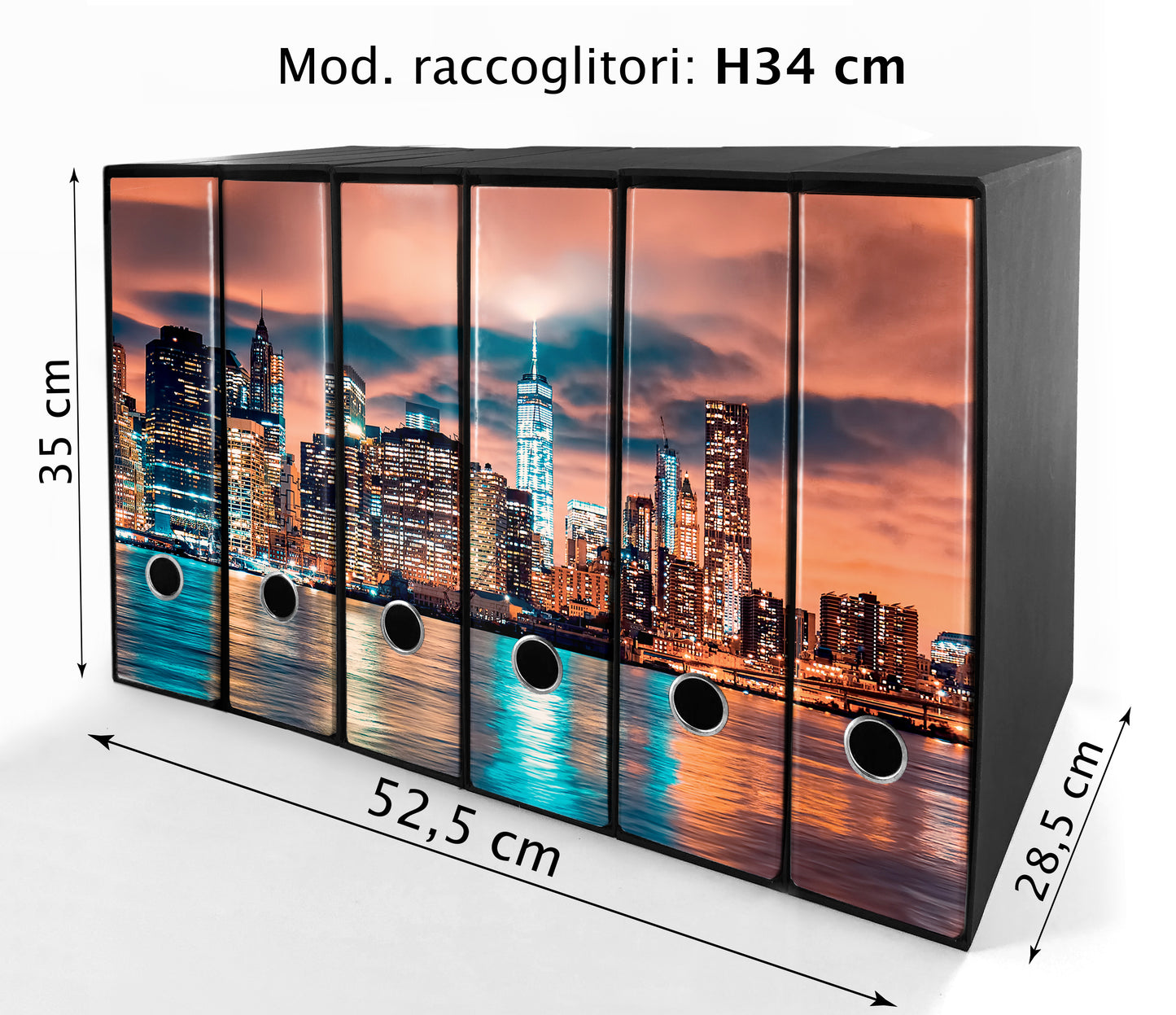 Set da 6 raccoglitori ad anelli - NEW YORK
