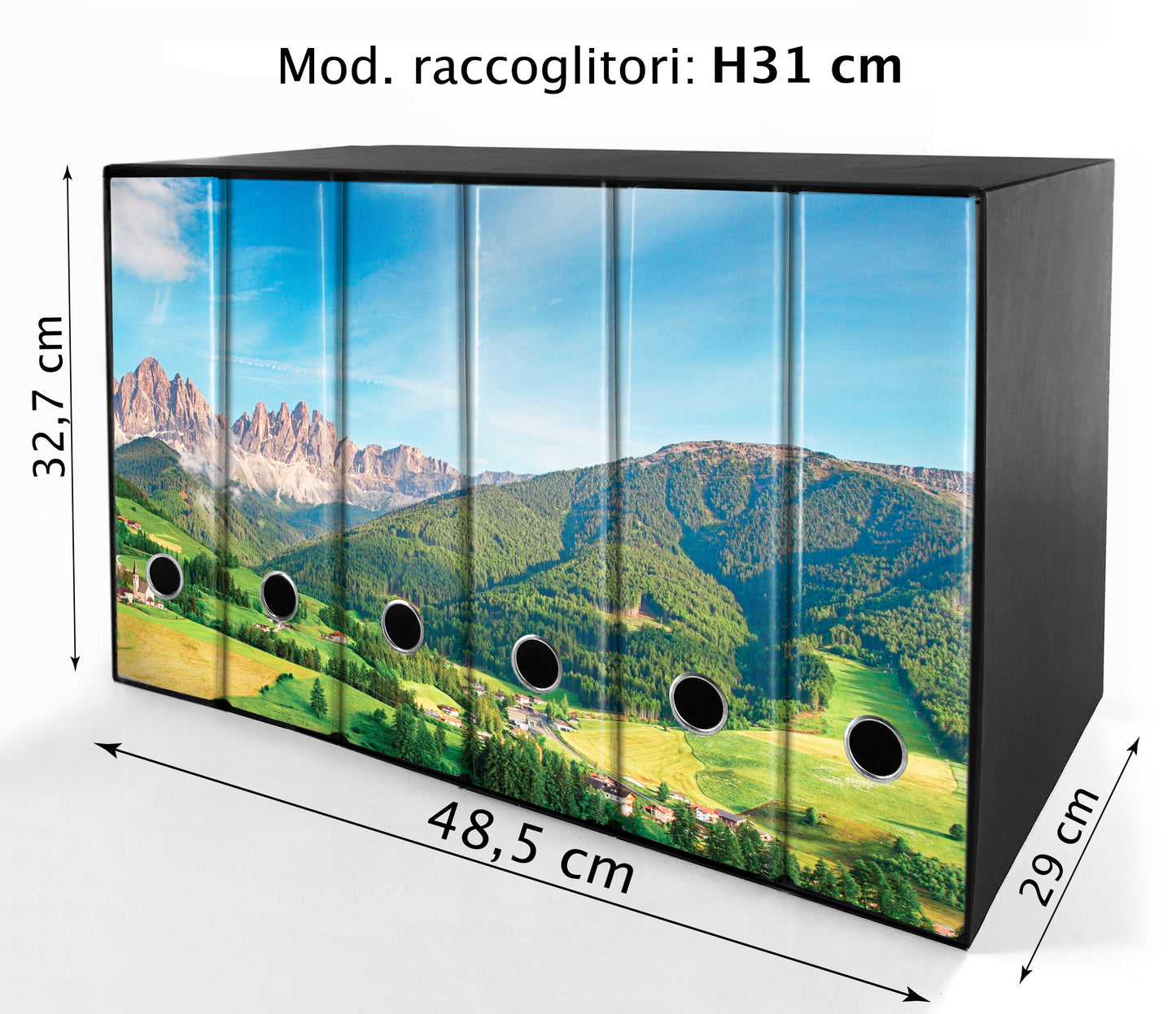 Set da 6 raccoglitori ad anelli - SCENARIO ALPINO