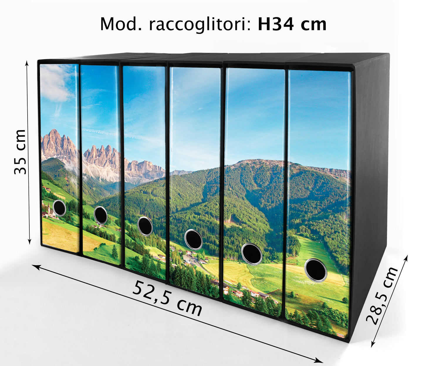 Set da 6 raccoglitori ad anelli - SCENARIO ALPINO
