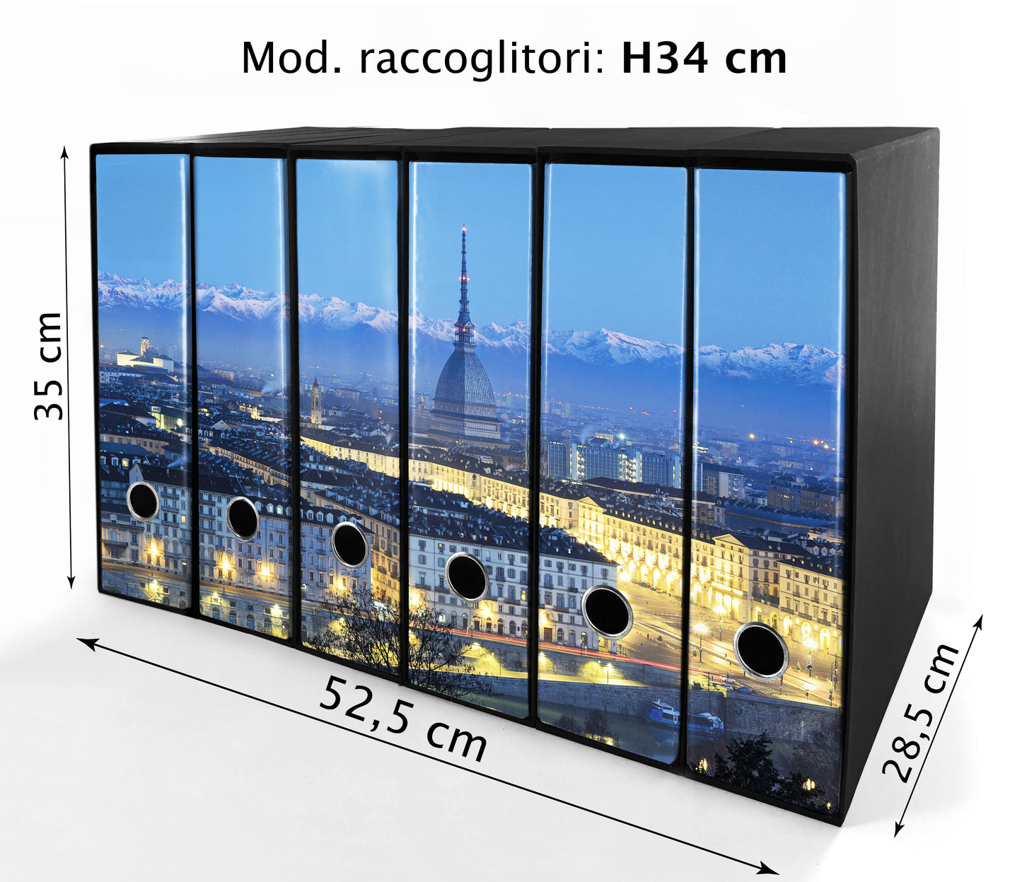 Set da 6 raccoglitori ad anelli TORINO - Faldoni SHAREPRINTING