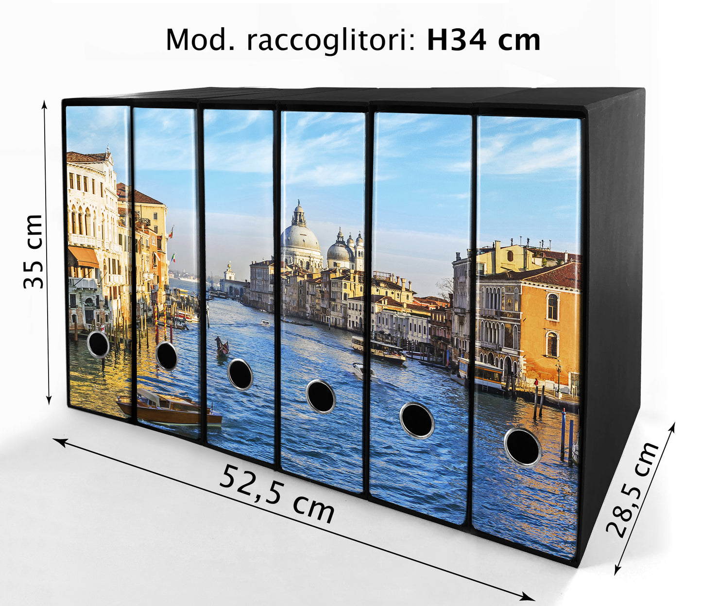 Set da 6 raccoglitori ad anelli VENEZIA, CANAL GRANDE - Faldoni SHAREPRINTING