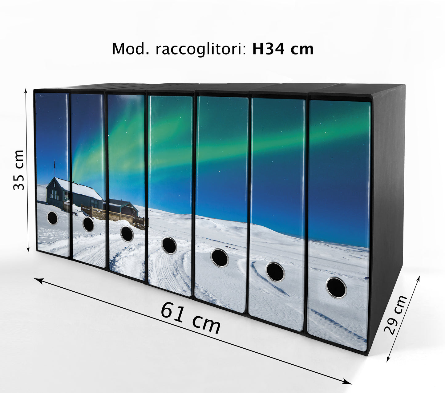 Set da 7 raccoglitori ad anelli - AURORA