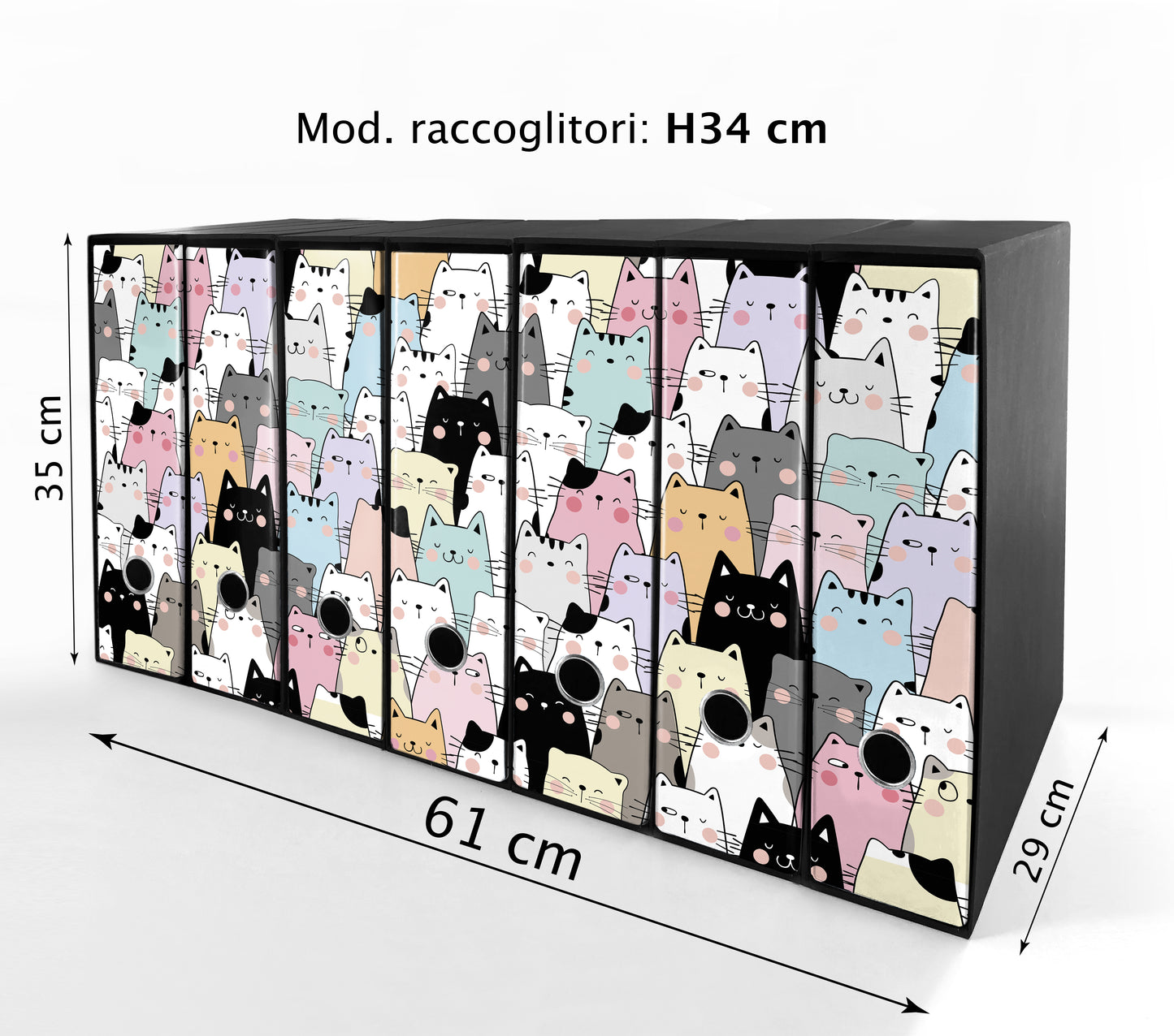 Set da 7 raccoglitori ad anelli GATTONI - Faldoni SHAREPRINTING
