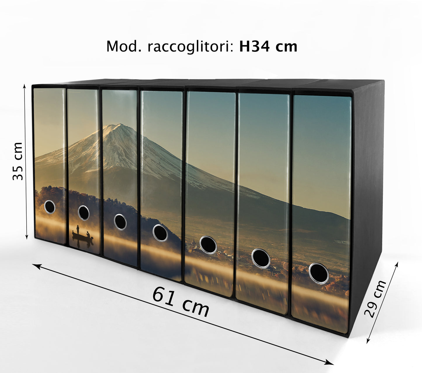 Set da 7 raccoglitori ad anelli MONTE FUJI - Faldoni SHAREPRINTING