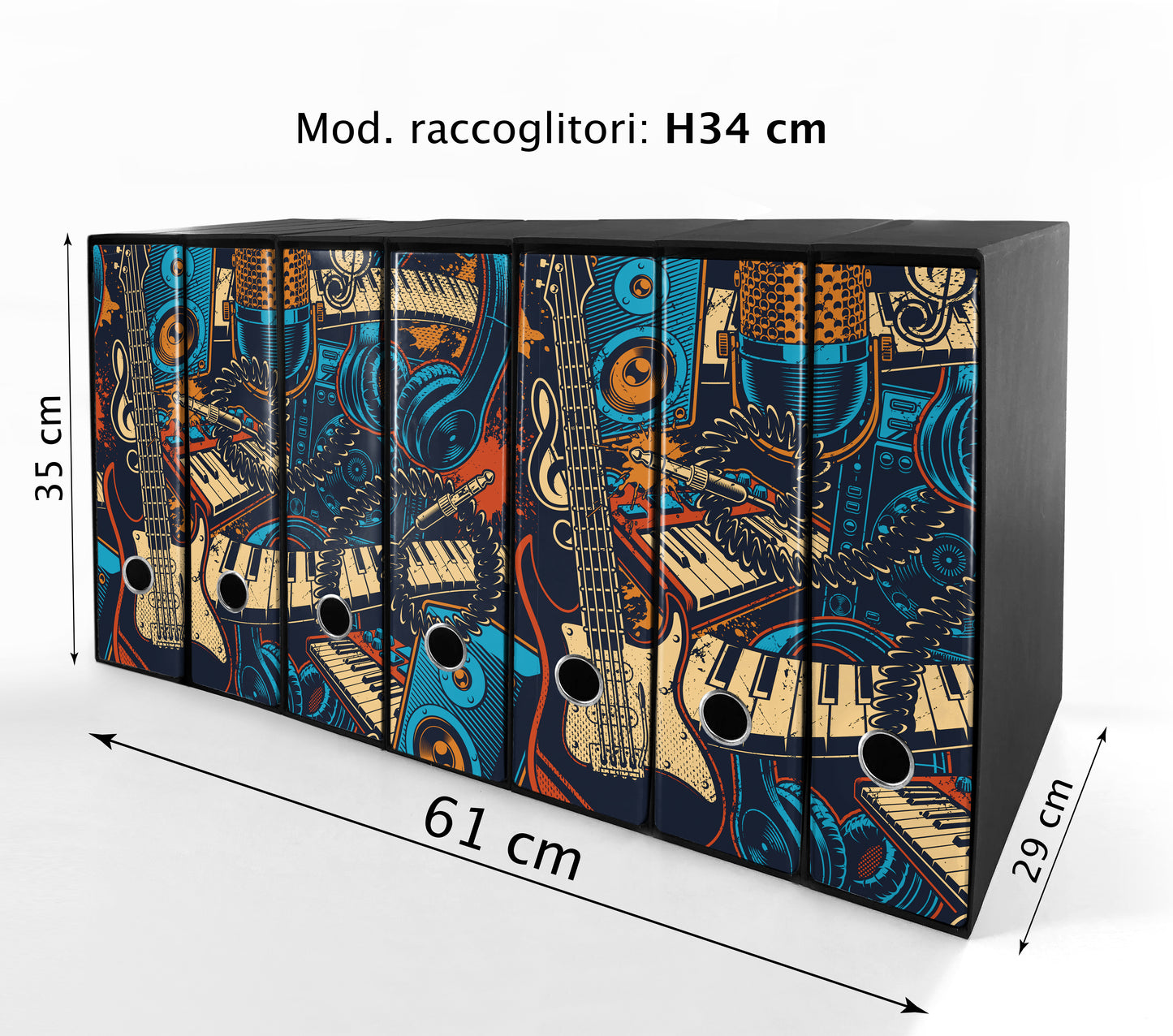 Set da 7 raccoglitori ad anelli MUSICA - Faldoni SHAREPRINTING