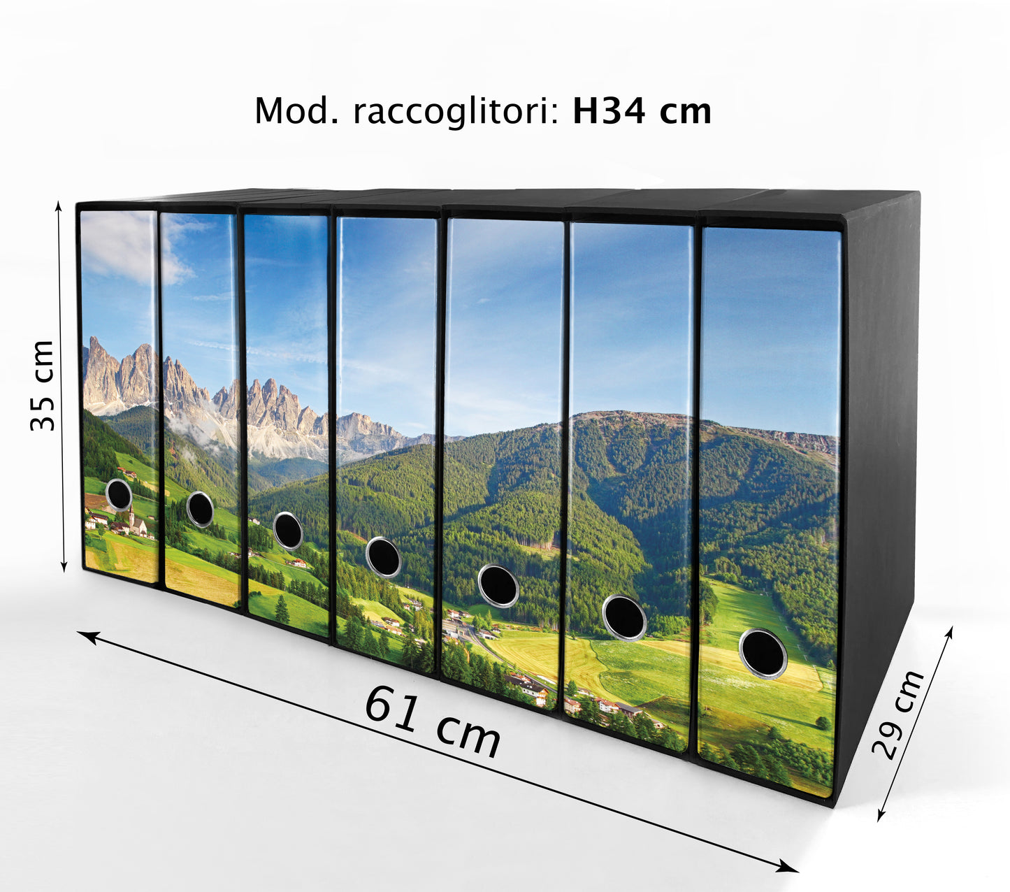 Set da 7 raccoglitori ad anelli SCENARIO ALPINO - Faldoni SHAREPRINTING