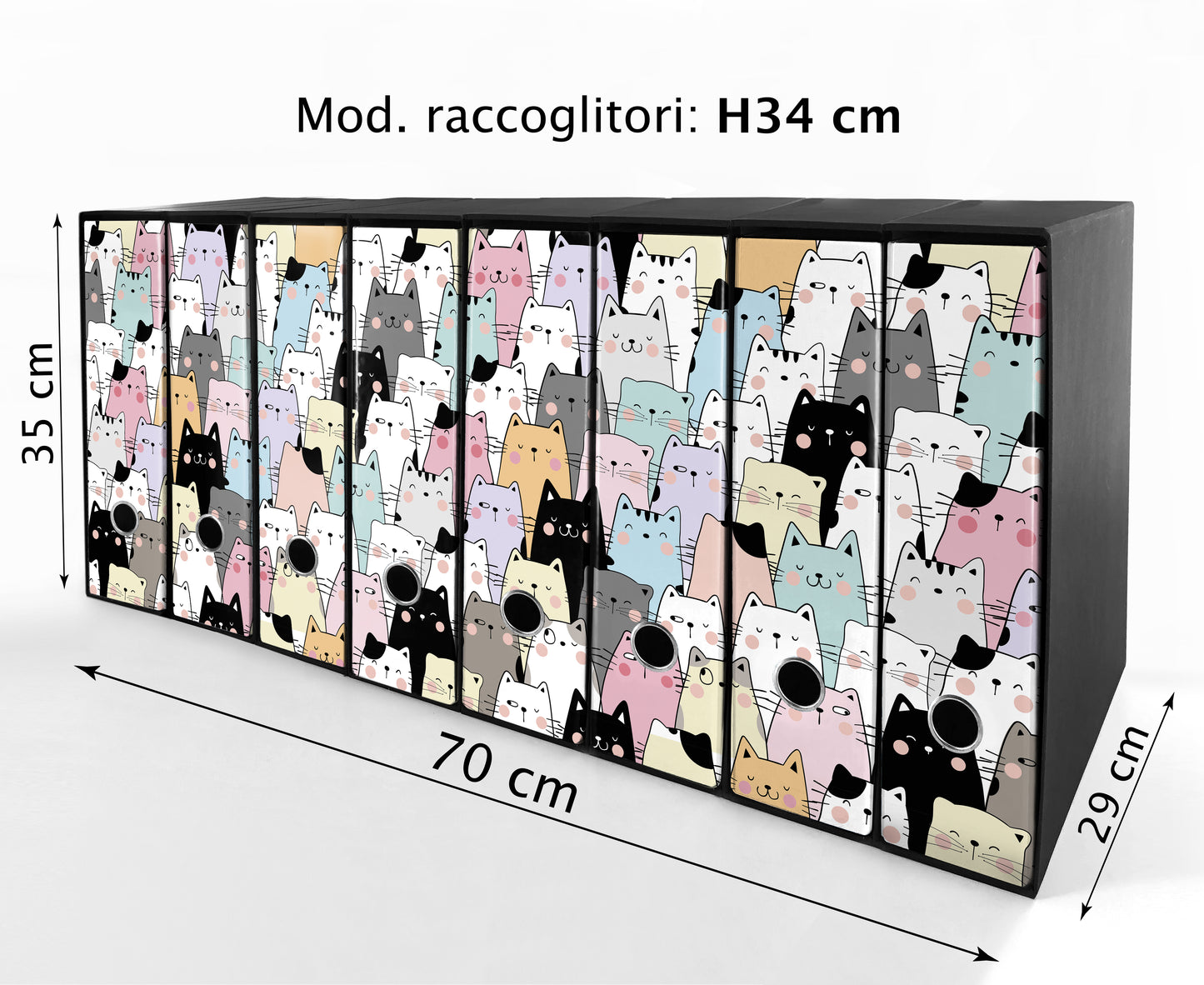 Set da 8 raccoglitori ad anelli GATTONI - Faldoni SHAREPRINTING