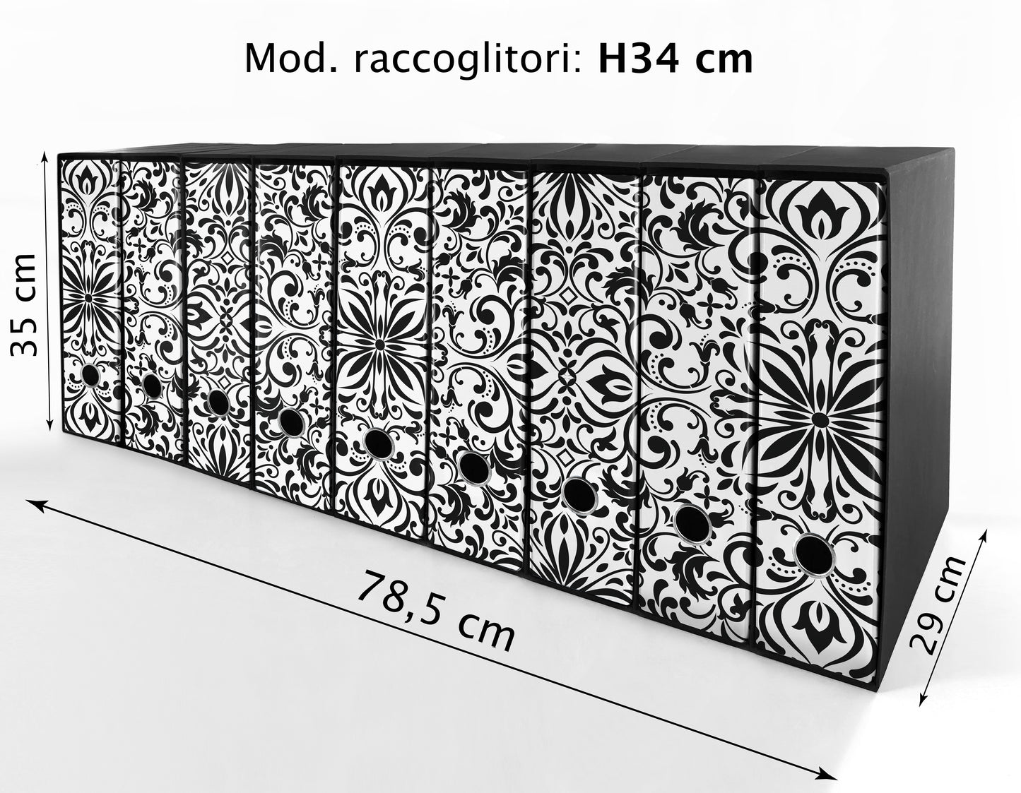 Set da 9 raccoglitori ad anelli DAMASCO - Faldoni SHAREPRINTING